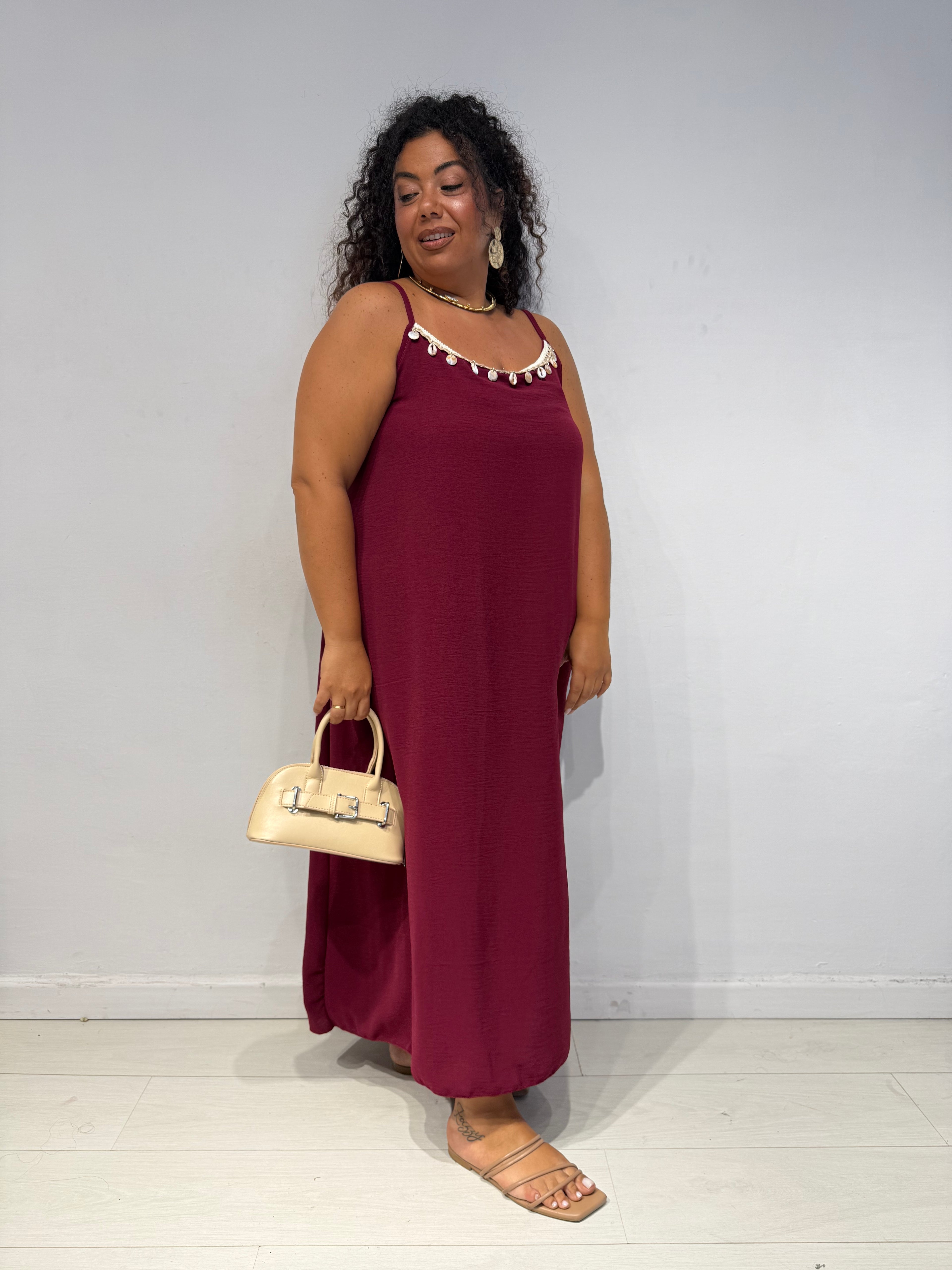 Abito Shell Bordeaux