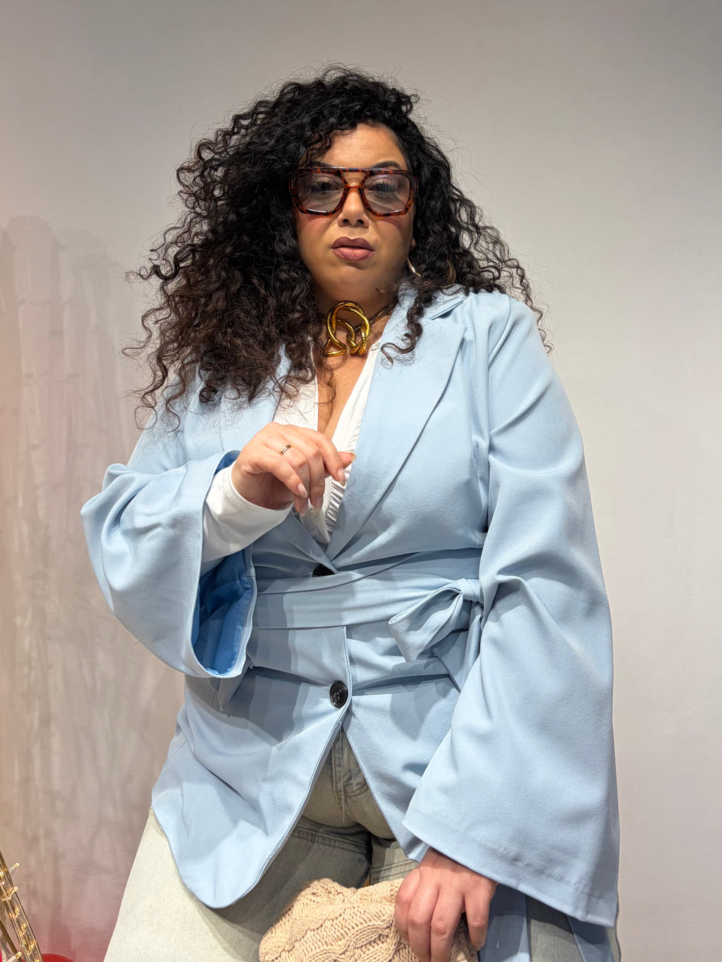 Giacca Selene Celeste