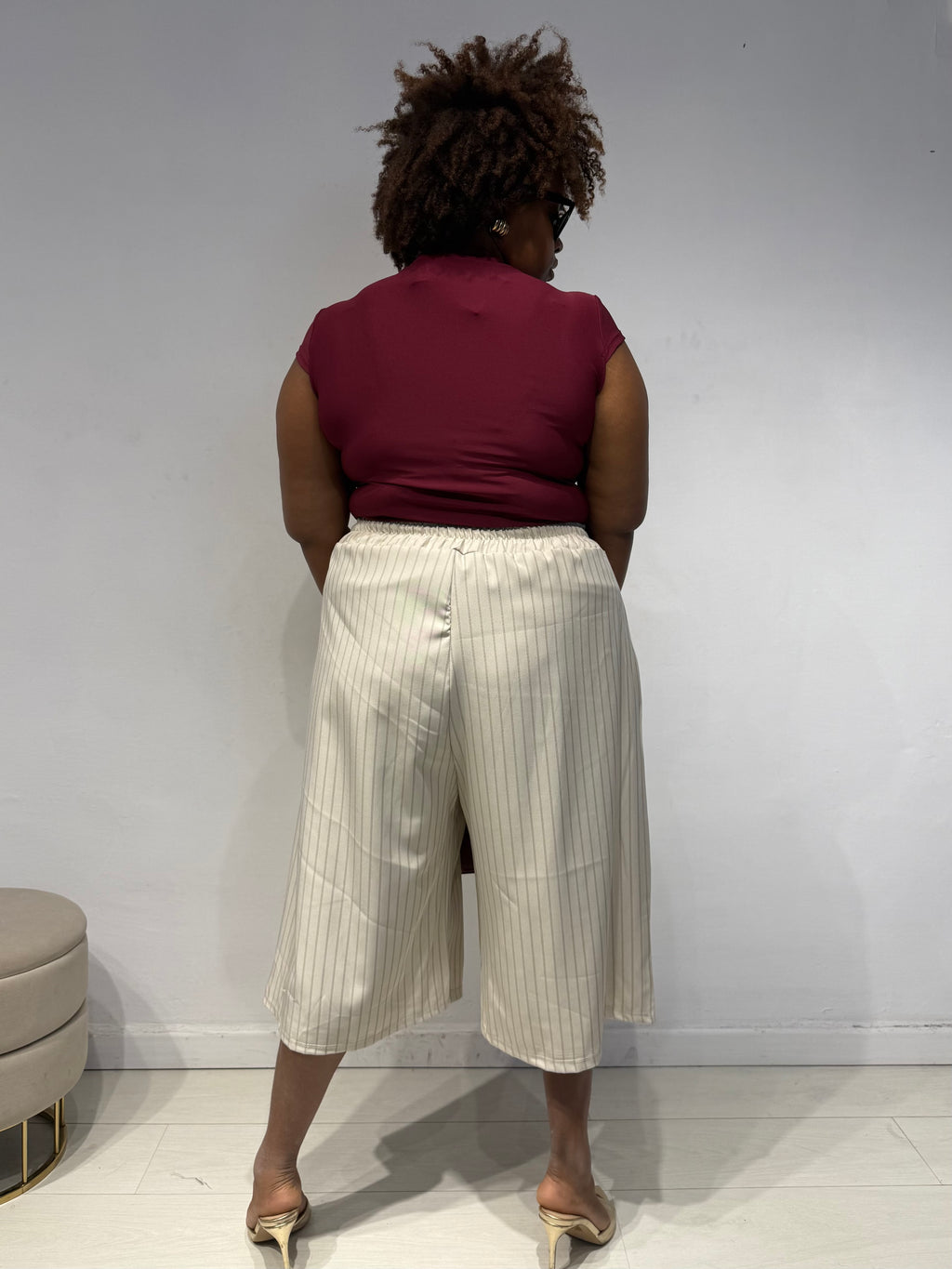 Bermuda Gessato Beige