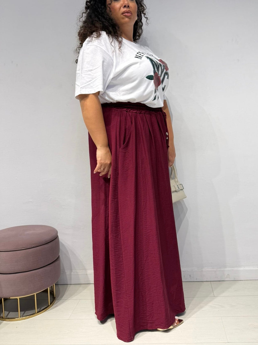Pantaloni Melany Bordeaux