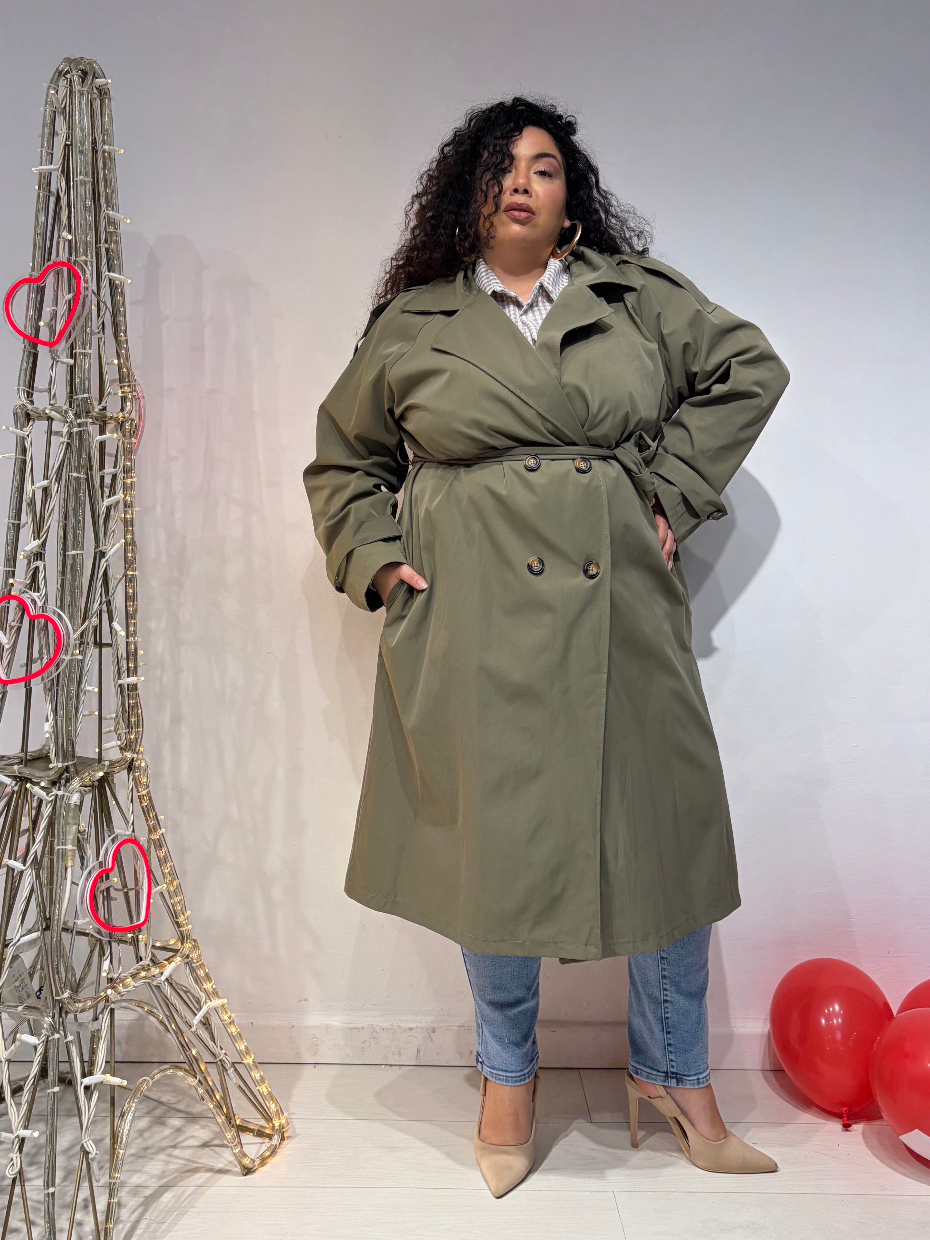 Trench London Verde Militare