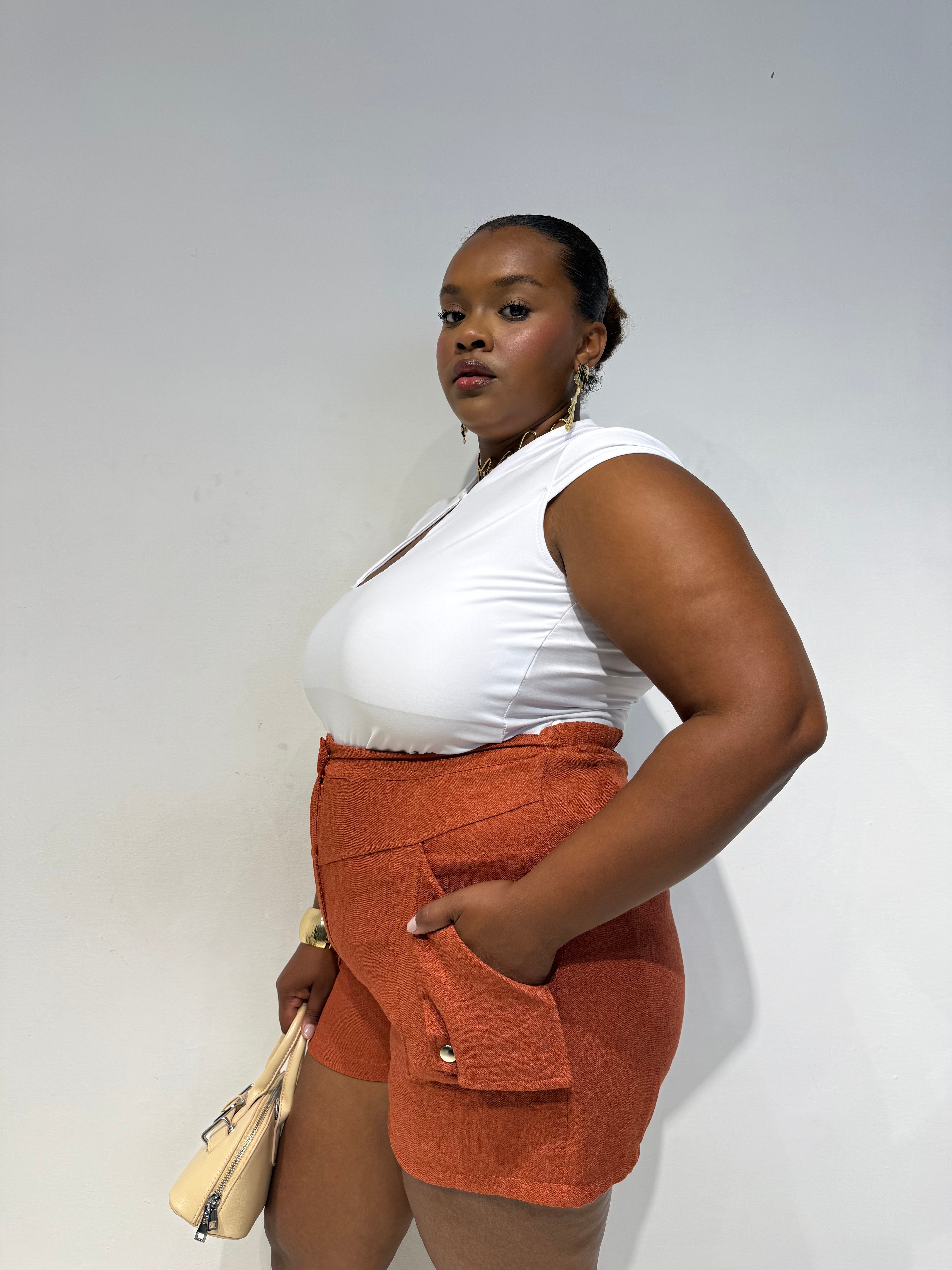 Shorts Tasche Ruggine