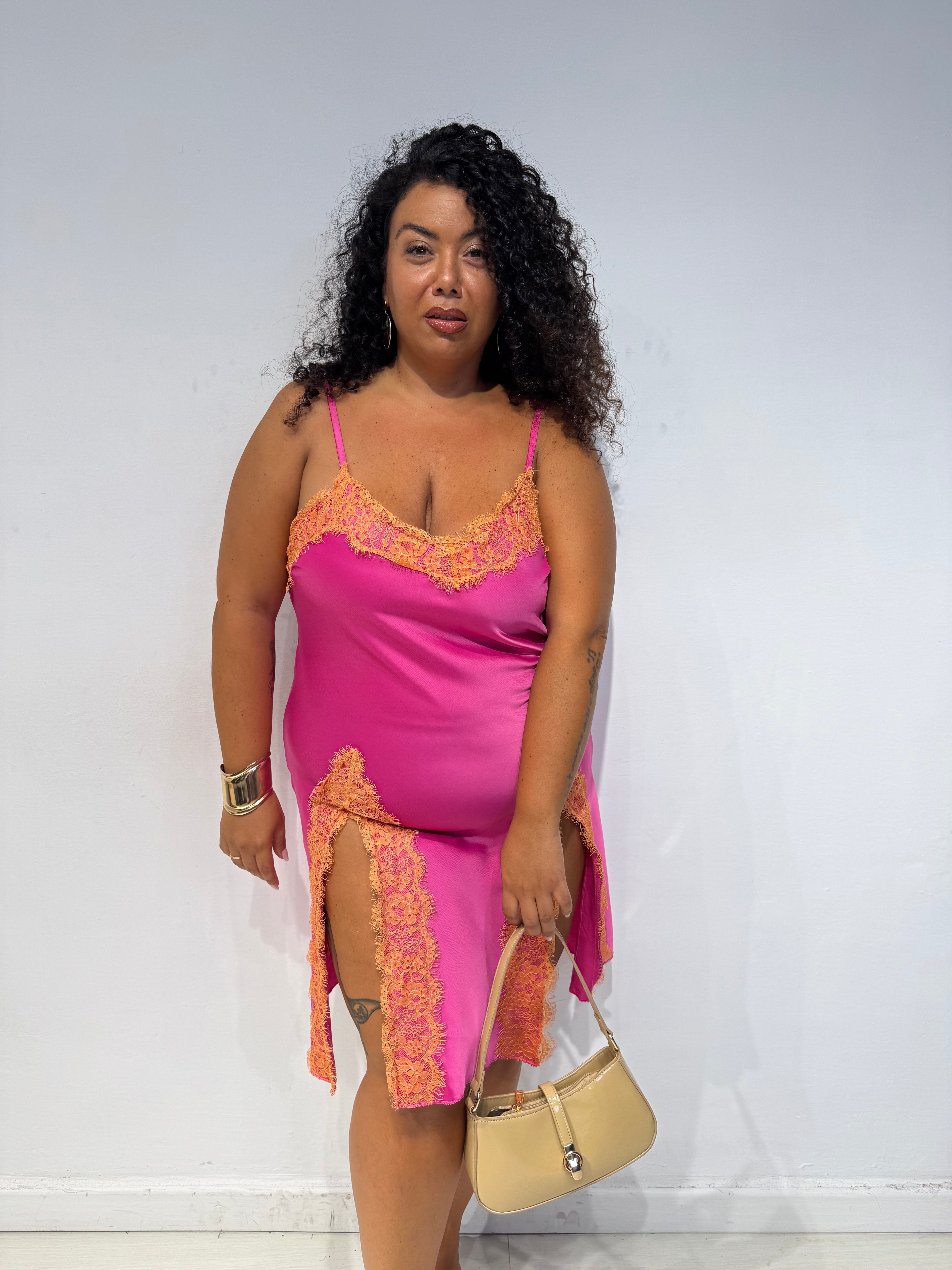 Abito Baby Doll Fucsia