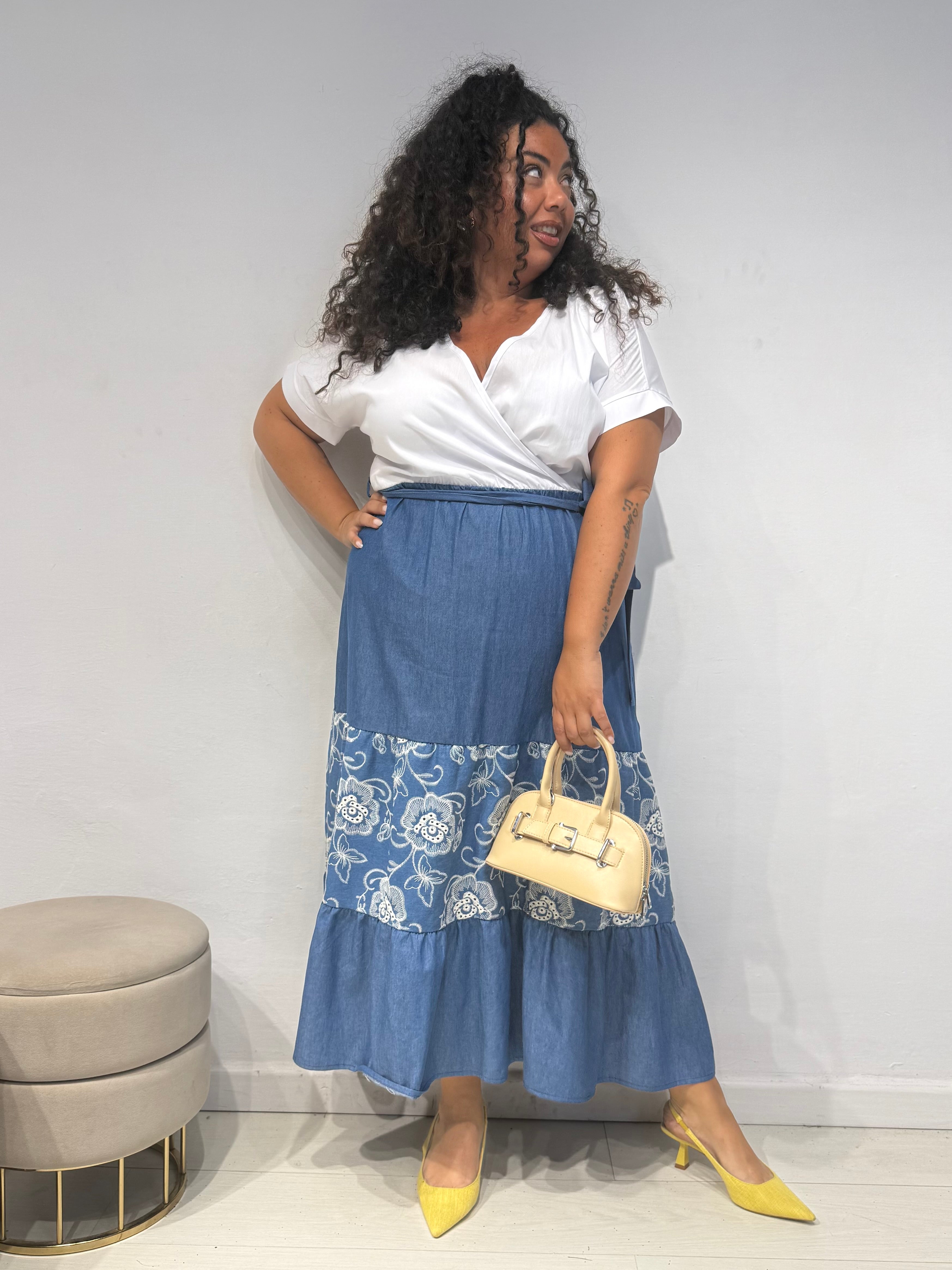 Abito Jeans Bicolor