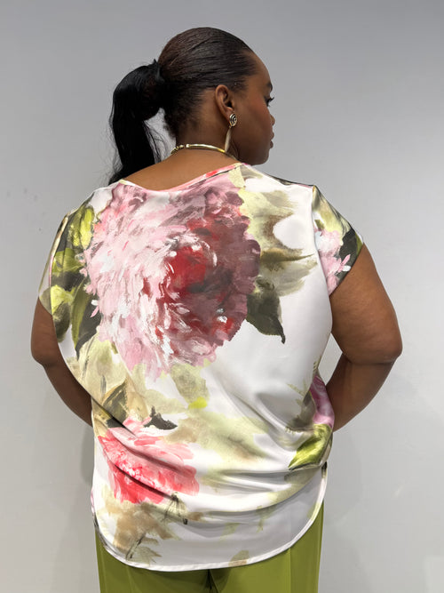 Blusa Flower Rosa/Verde