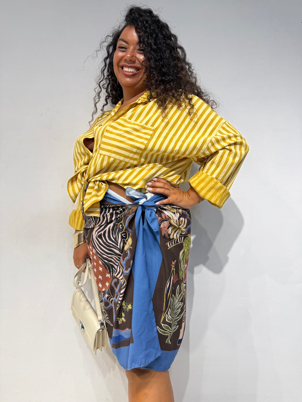 Camicia a righe Gialla