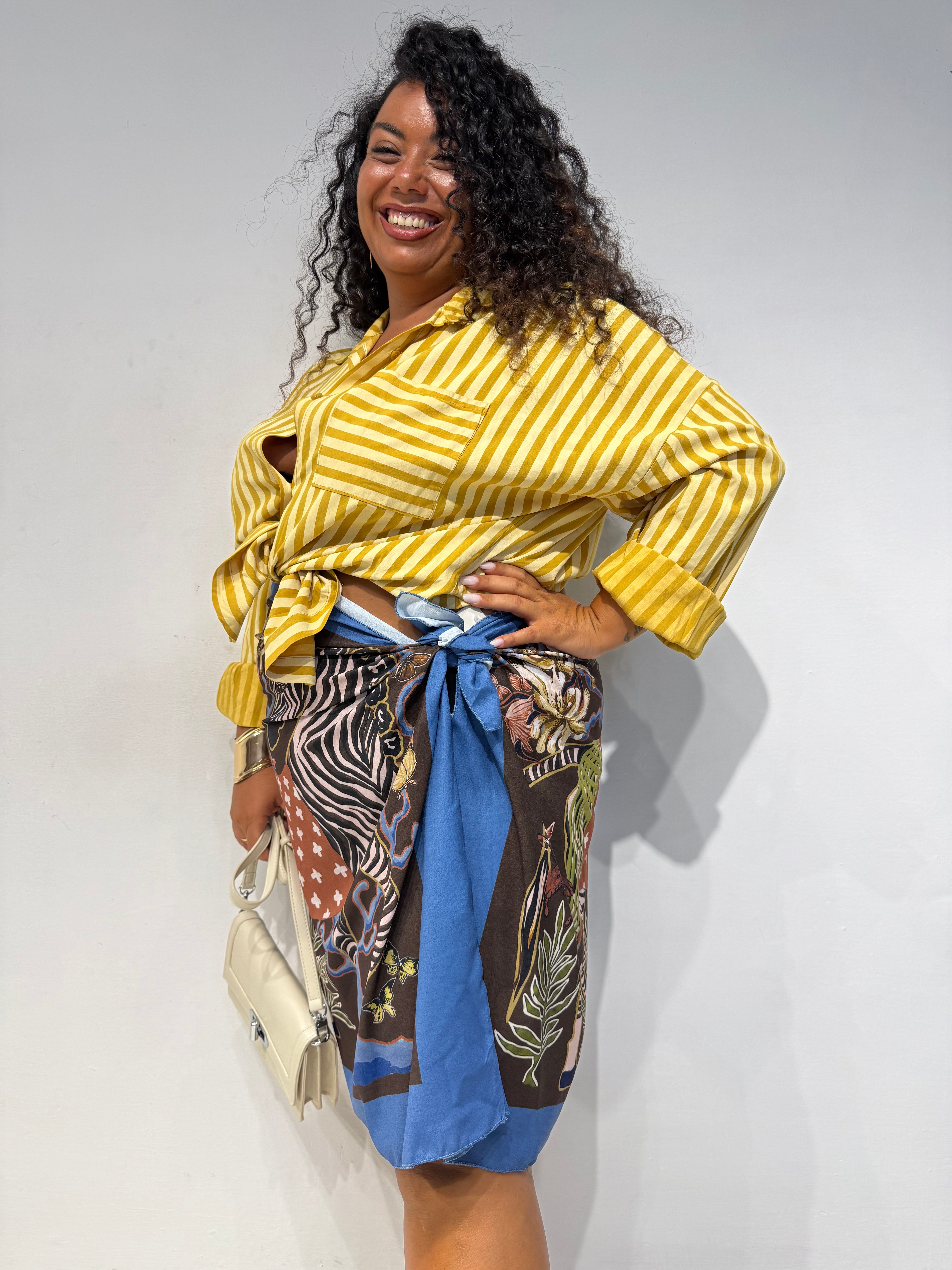 Camicia a righe Gialla