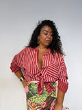 Camicia a righe Rosa