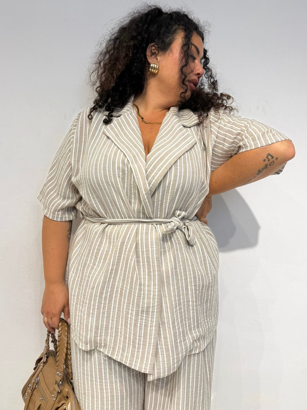 Coordinato Mille Righe Beige