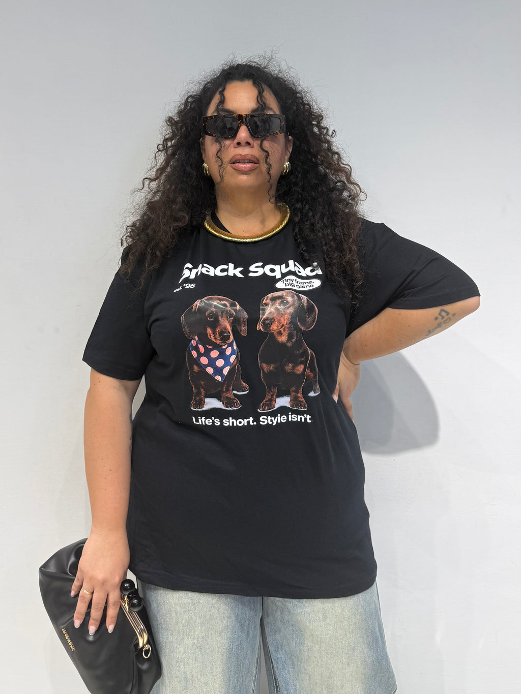 T-shirt Double Dog Nera