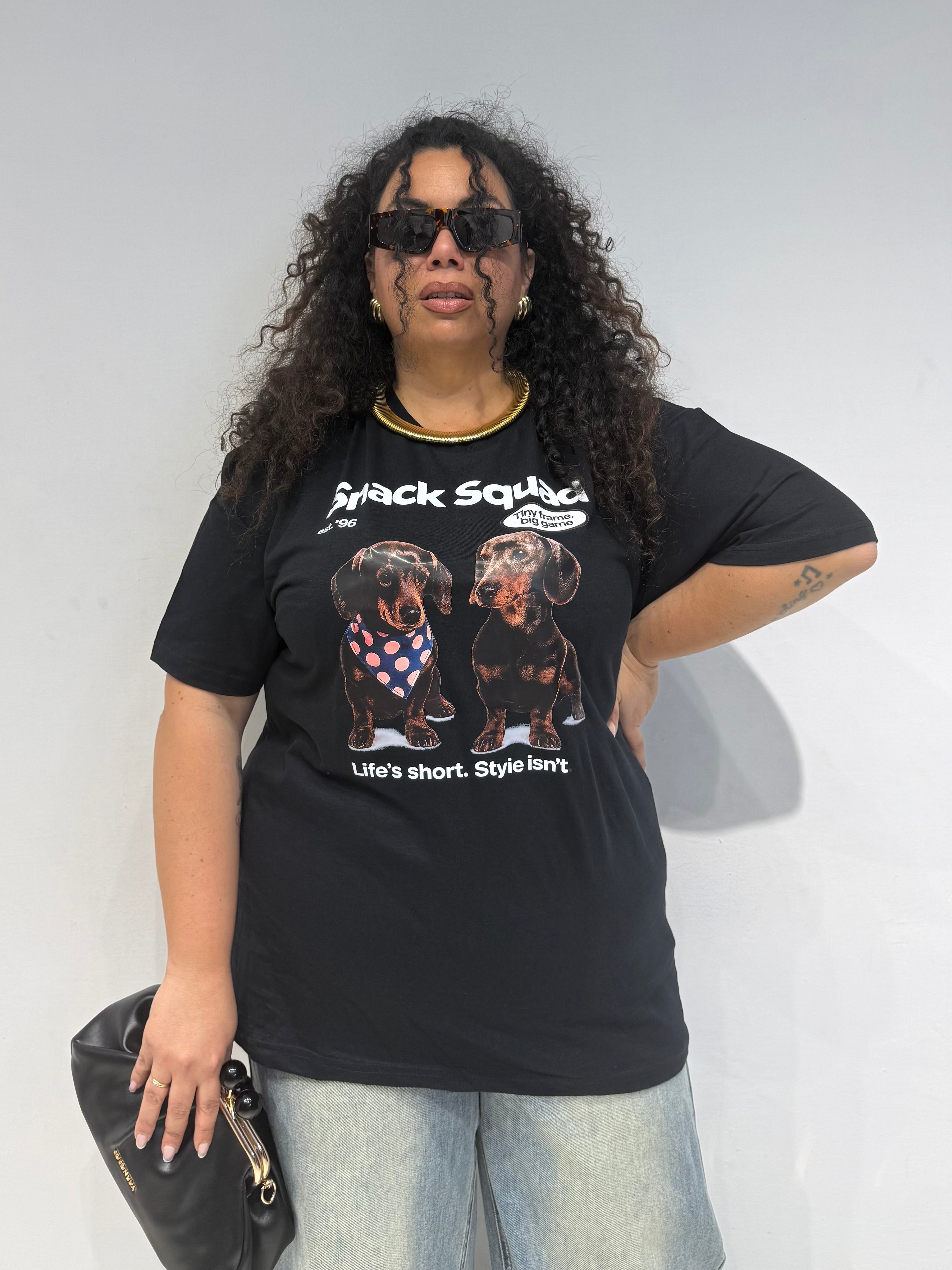 T-shirt Double Dog Nera