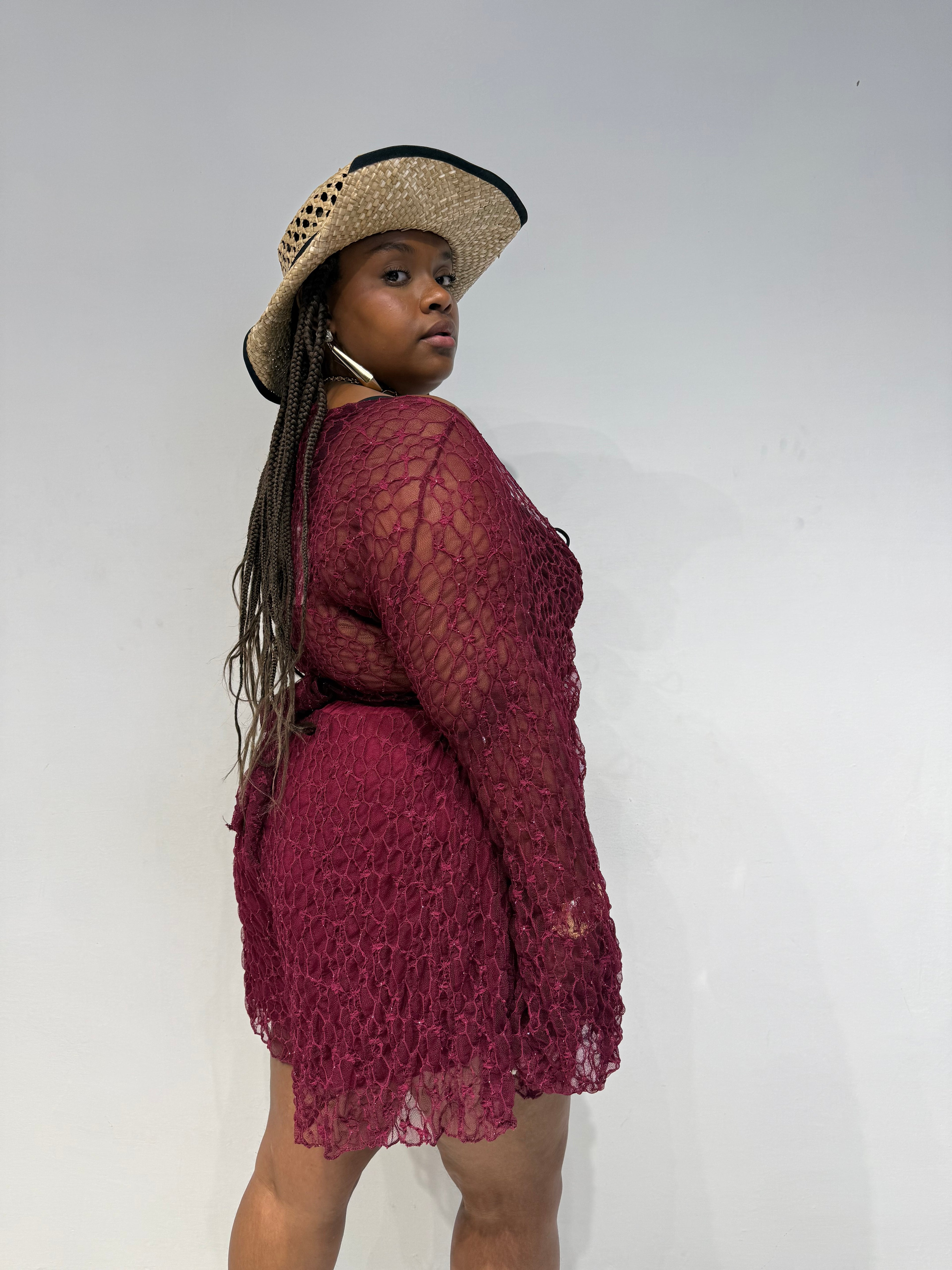 Coordinato Lurex Bordeaux