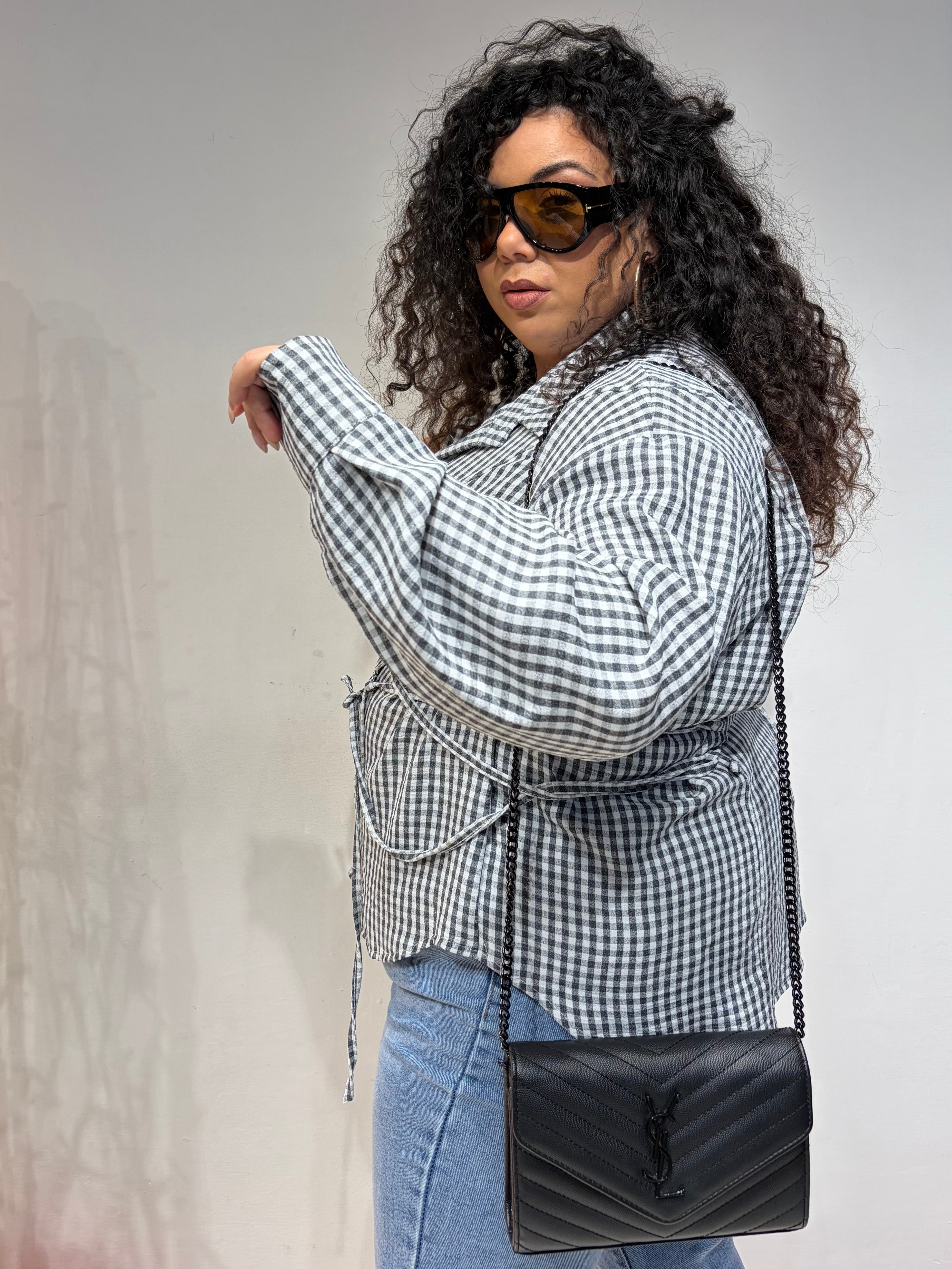 Camicia Stringhe Nera