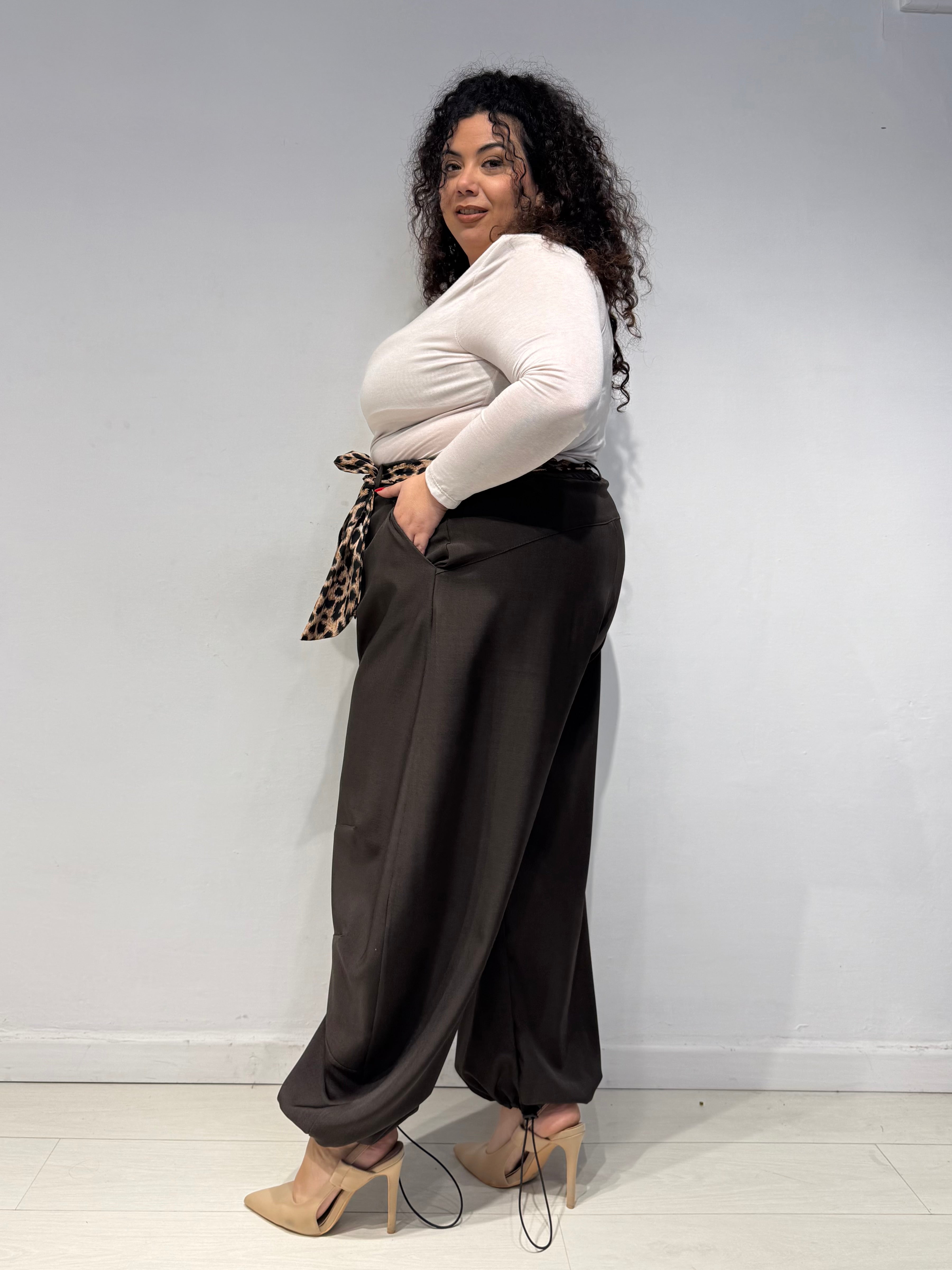 Pantaloni Balloon Animalier Testa Di Moro