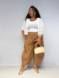 Pantaloni Cotone Balloon Biscotto
