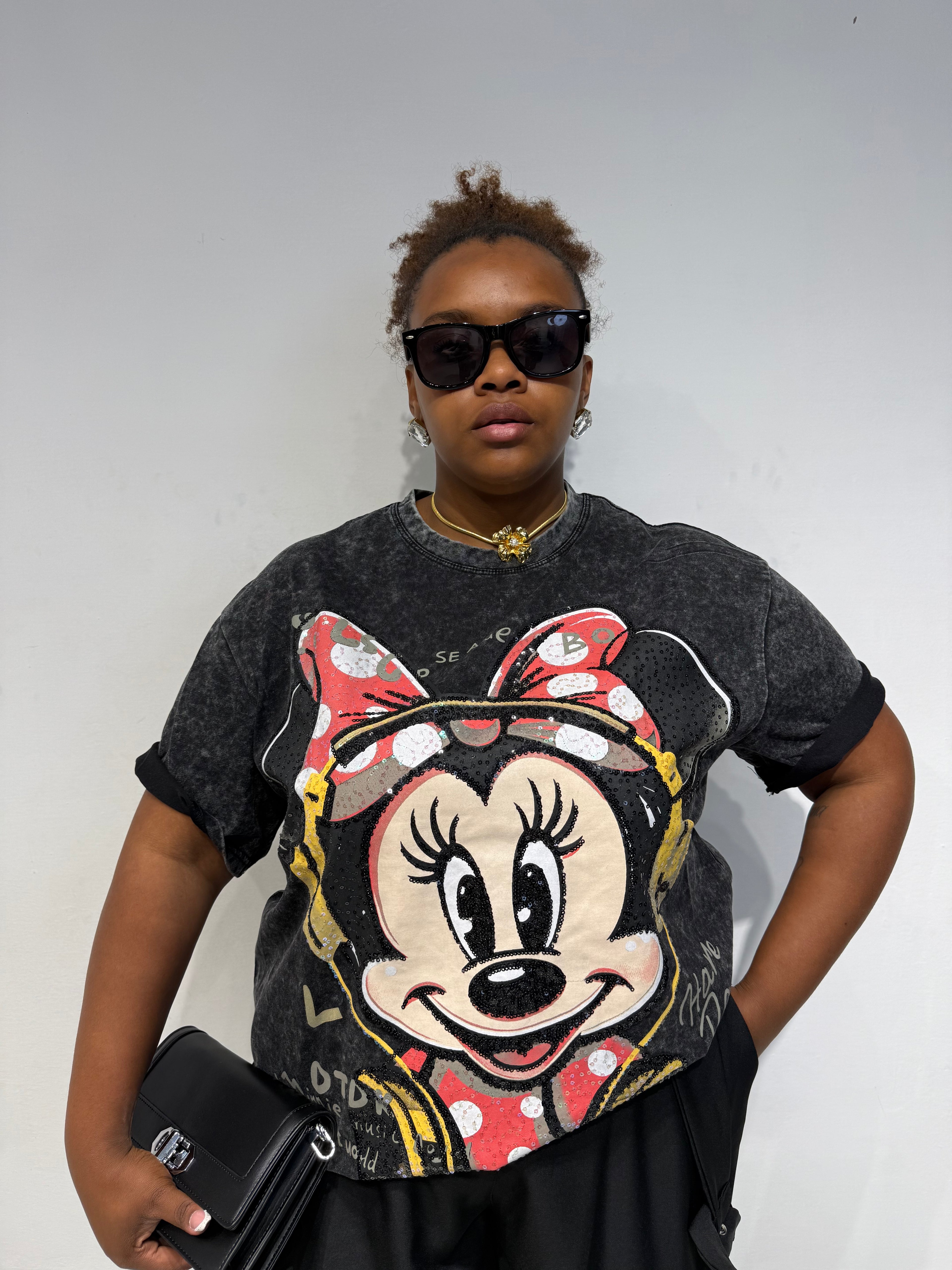 T-Shirt Minnie Grigia