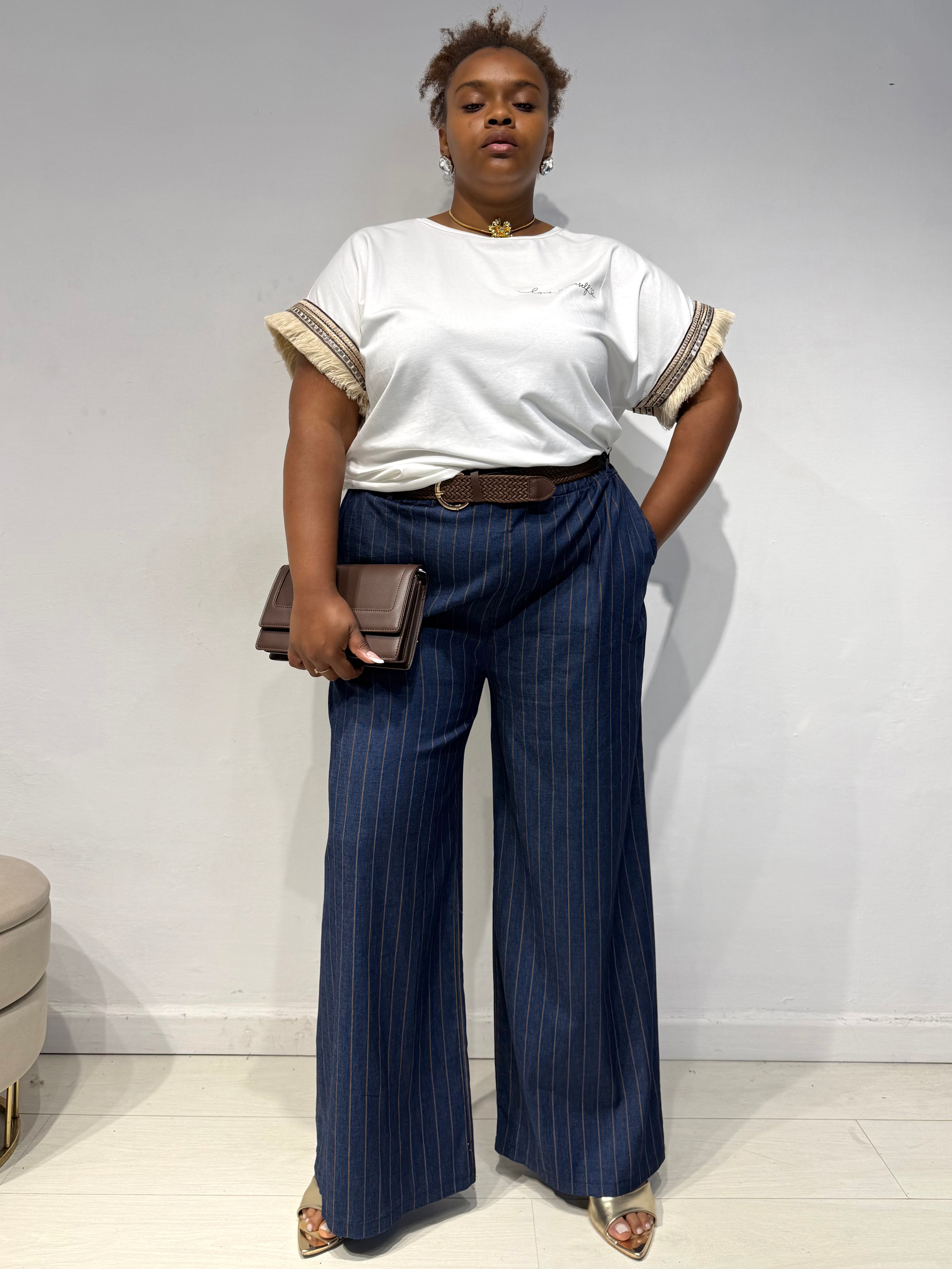 Jeans Chambray Gessato