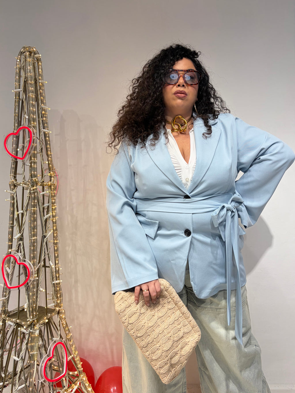 Giacca Selene Celeste