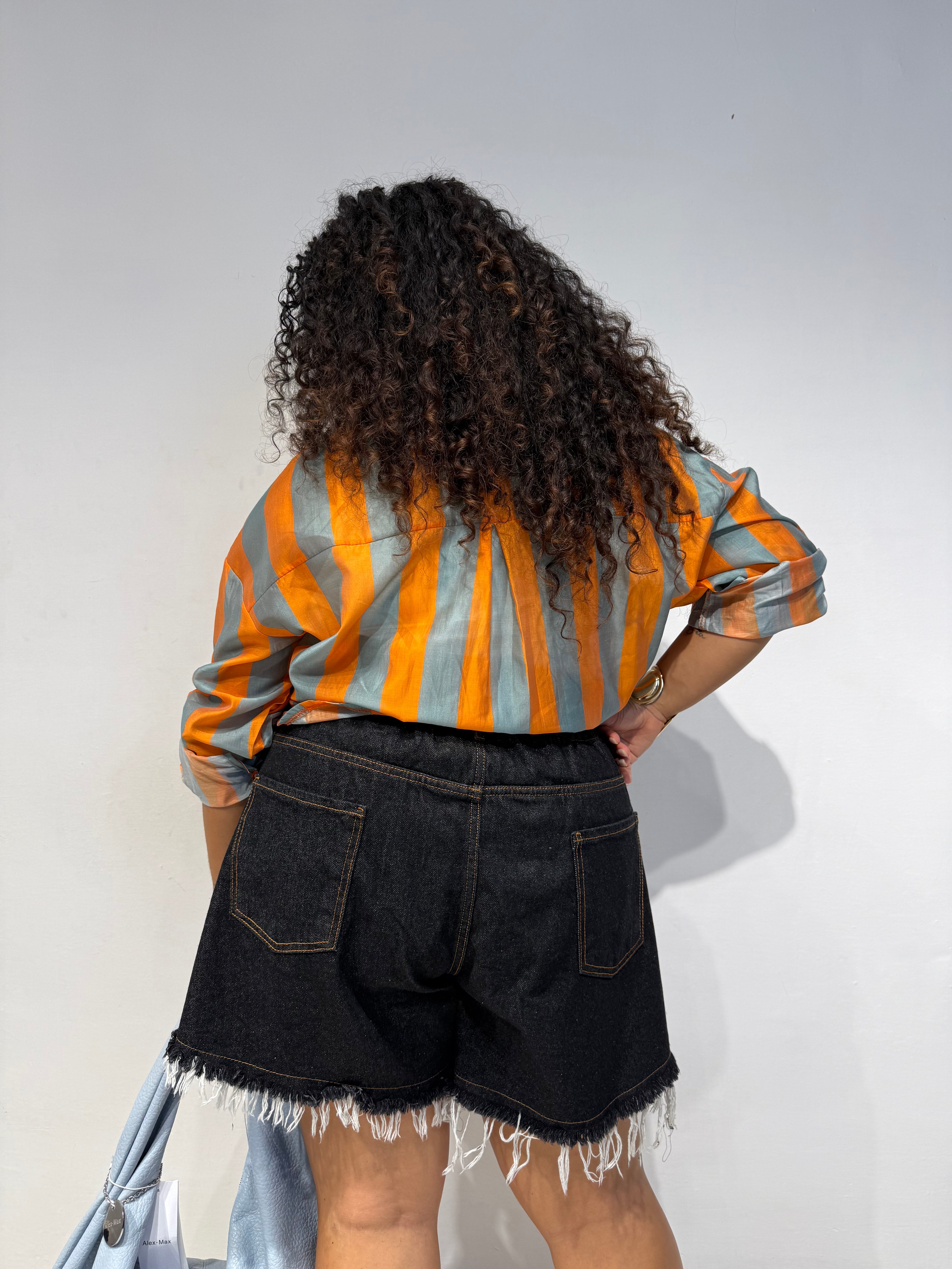 Camicia Righe Arancio
