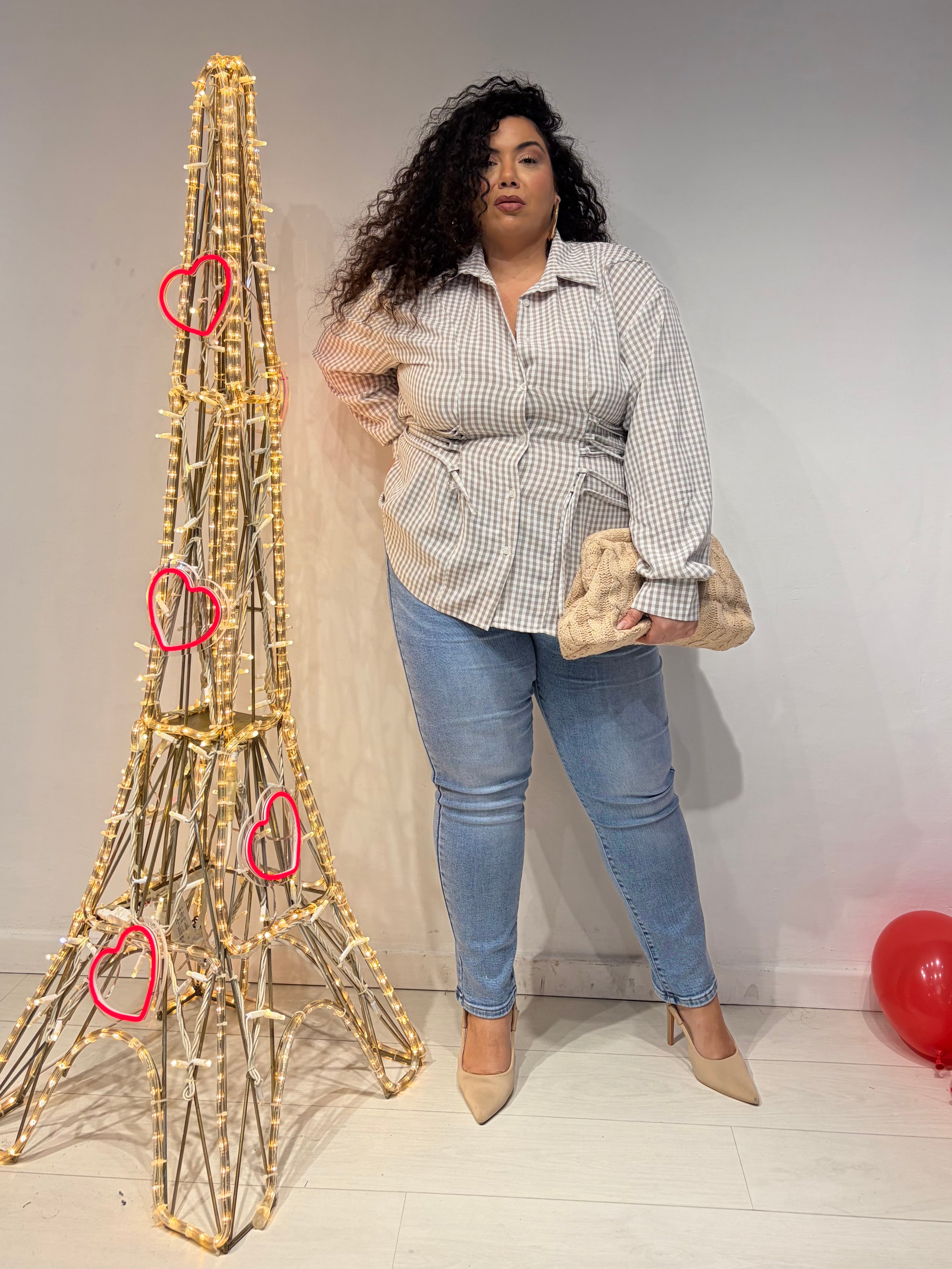 Camicia Stringhe Beige