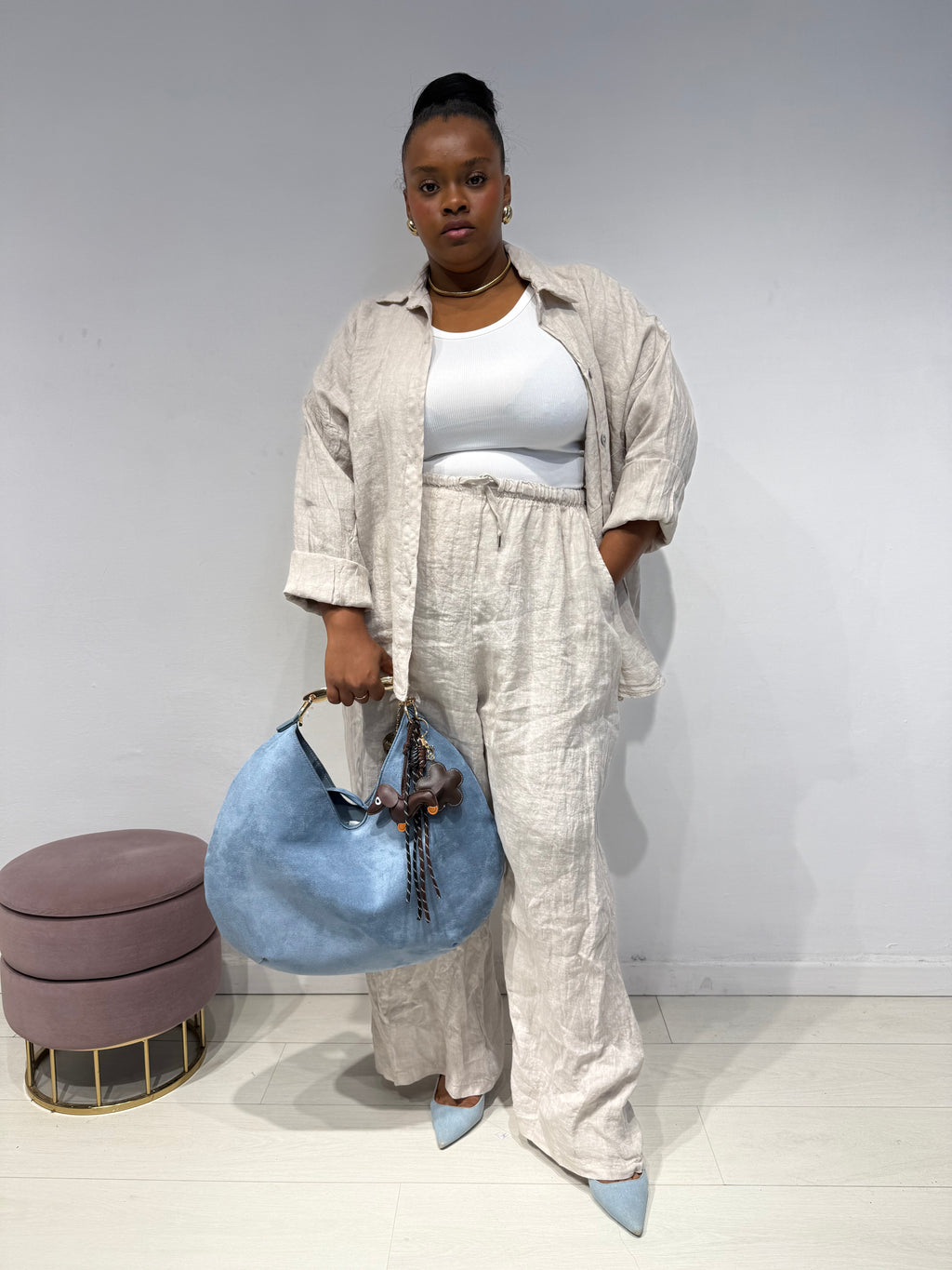 Coordinato 100% Lino Beige
