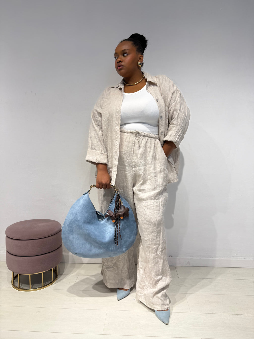 Coordinato 100% Lino Beige