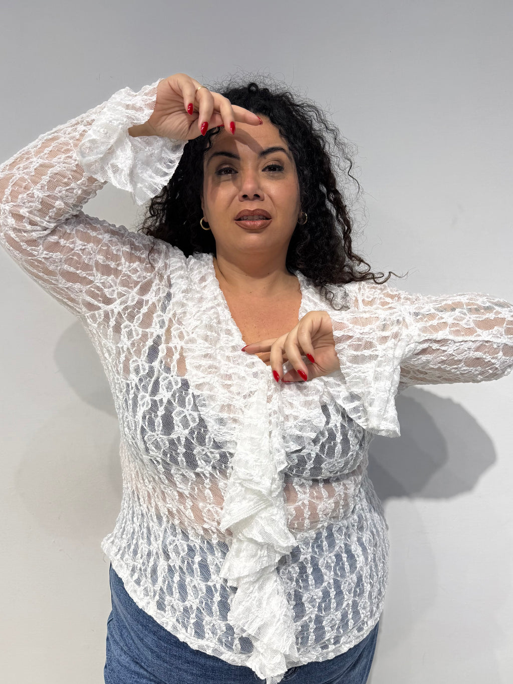 Maglia Macramé Bianca