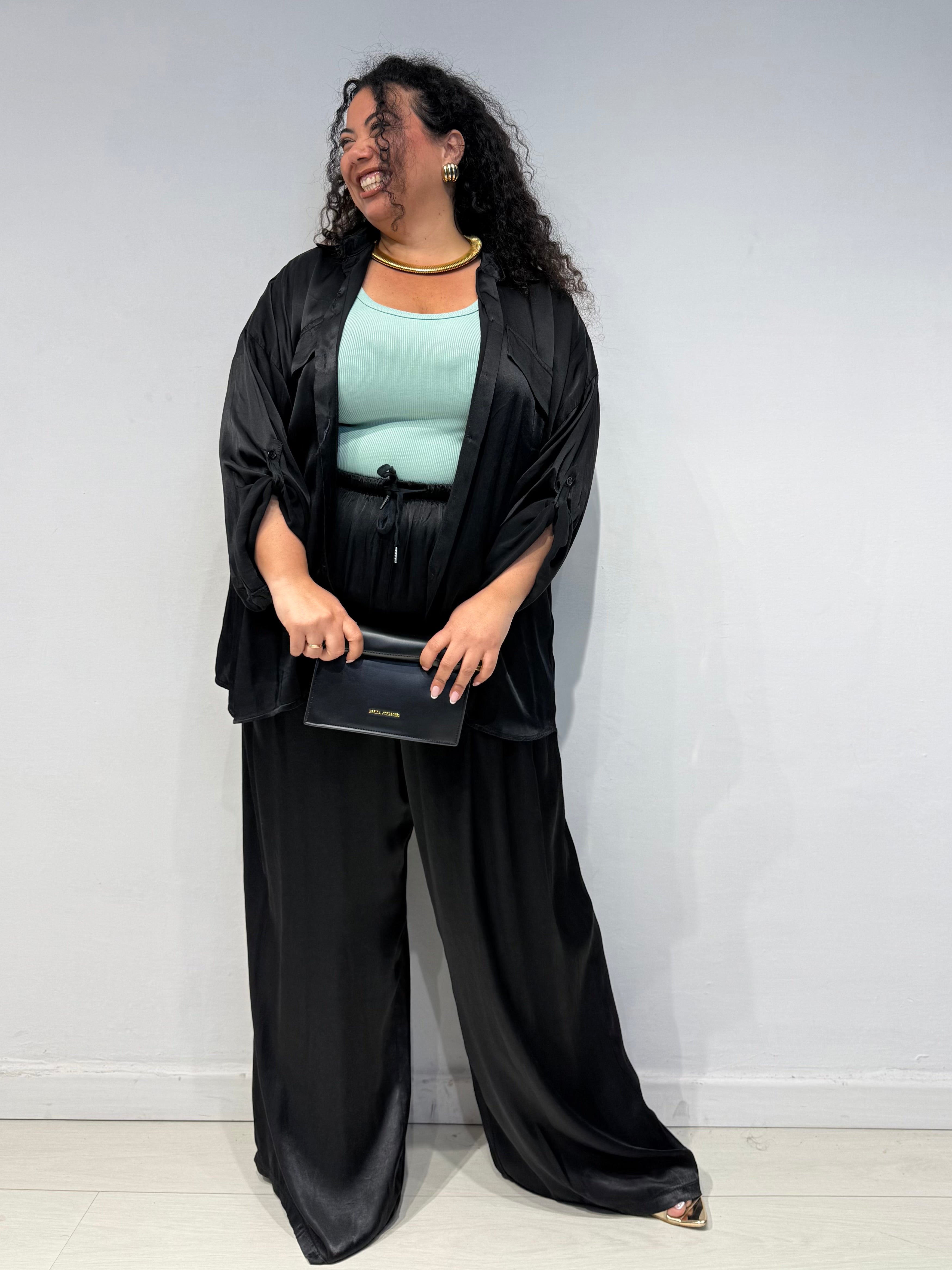 Coordinato Satine Nero