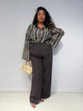 Camicia spalline Righe