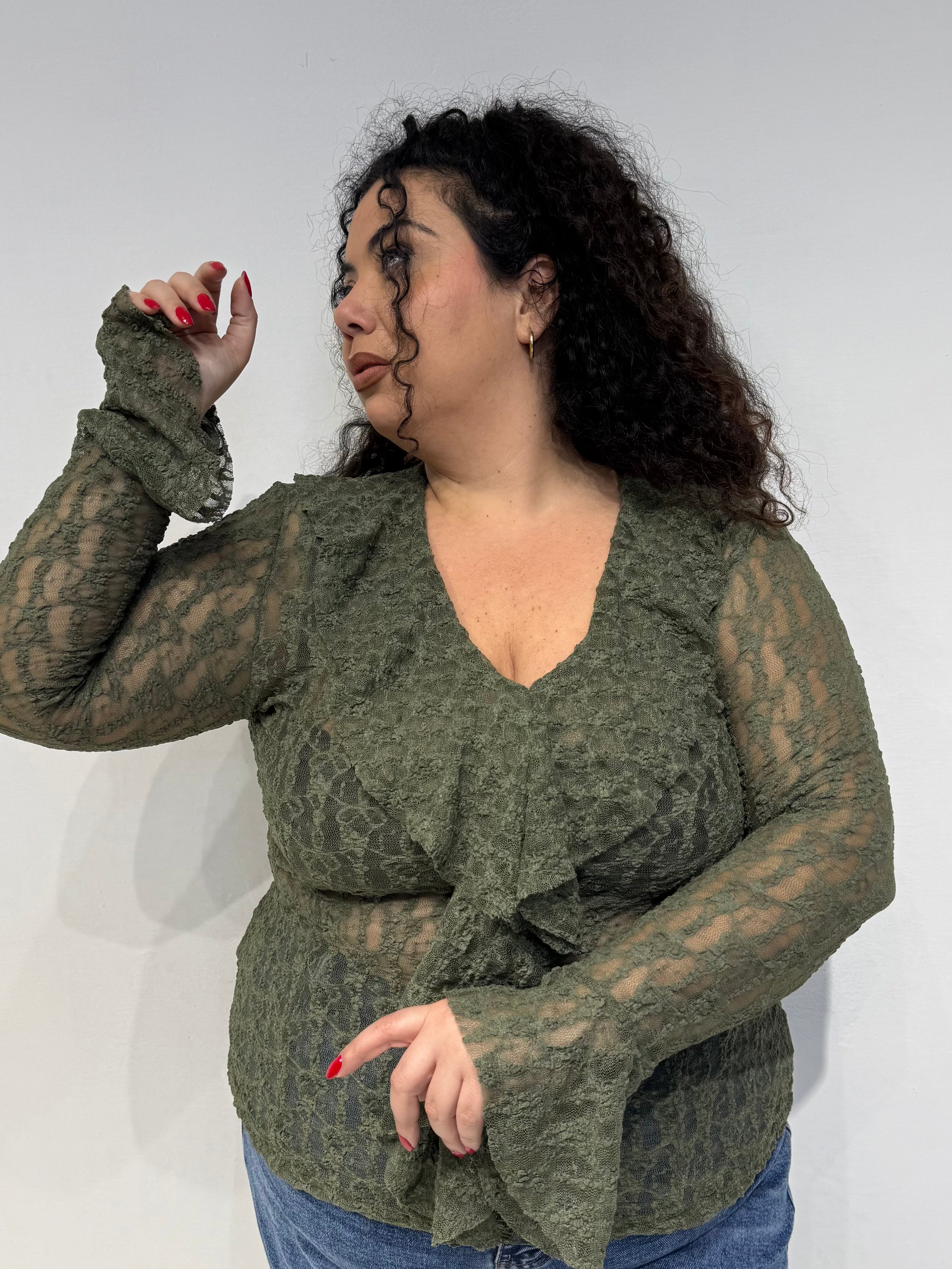 Maglia Macramé Verde