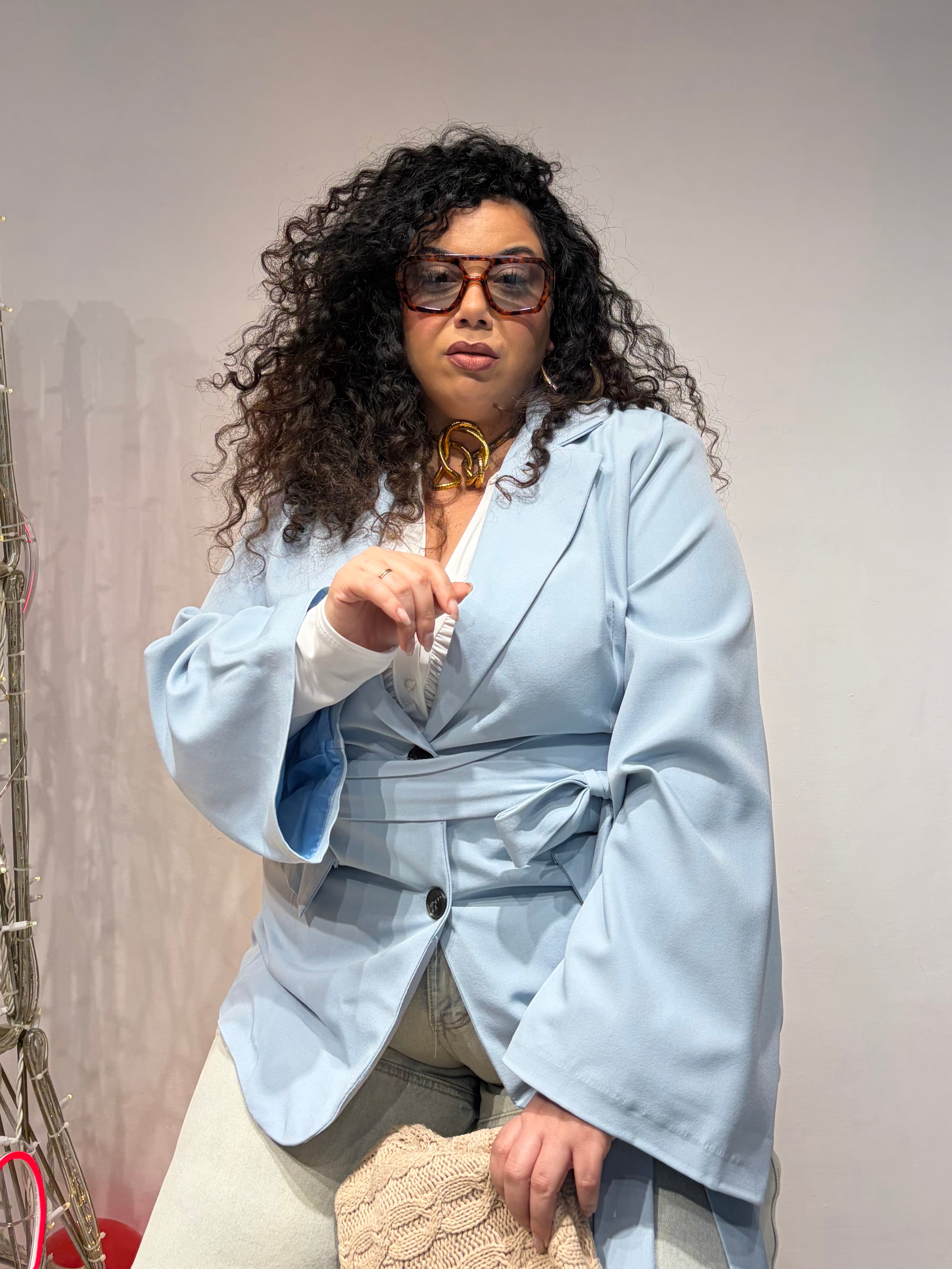 Giacca Selene Celeste