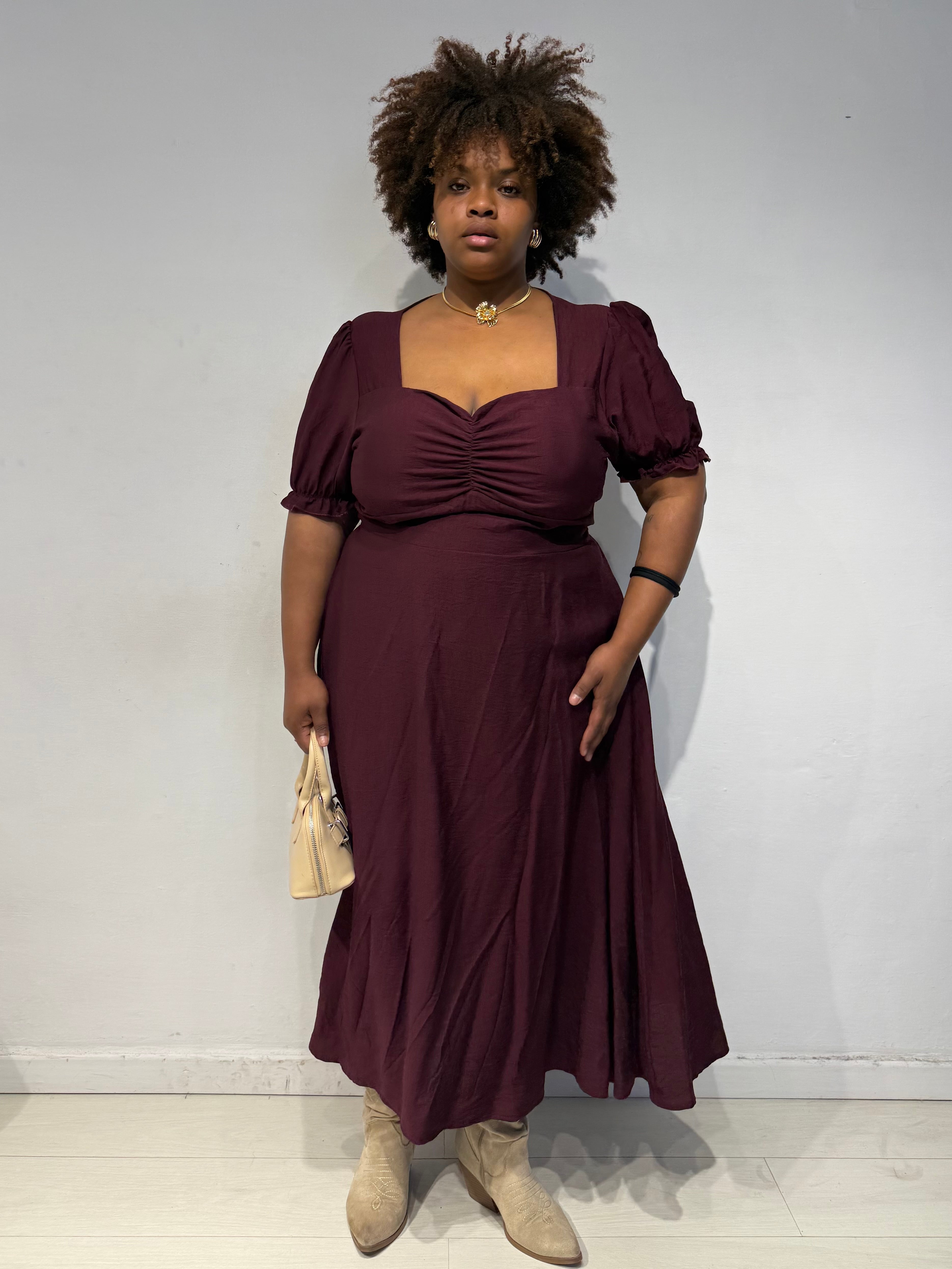 Abito Giordana Bordeaux