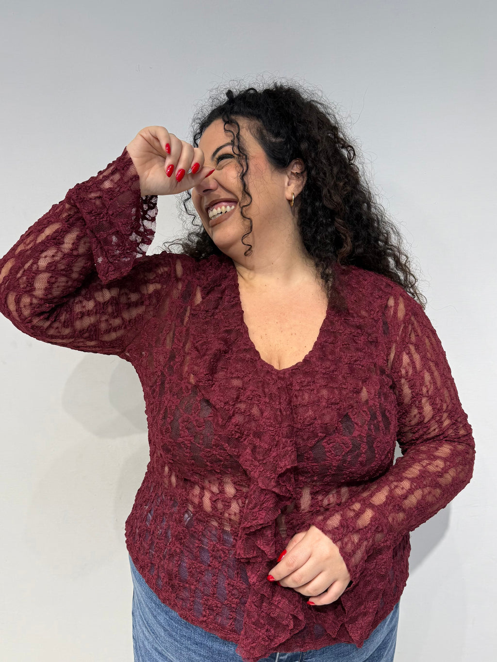 Maglia Macramé Bordeaux