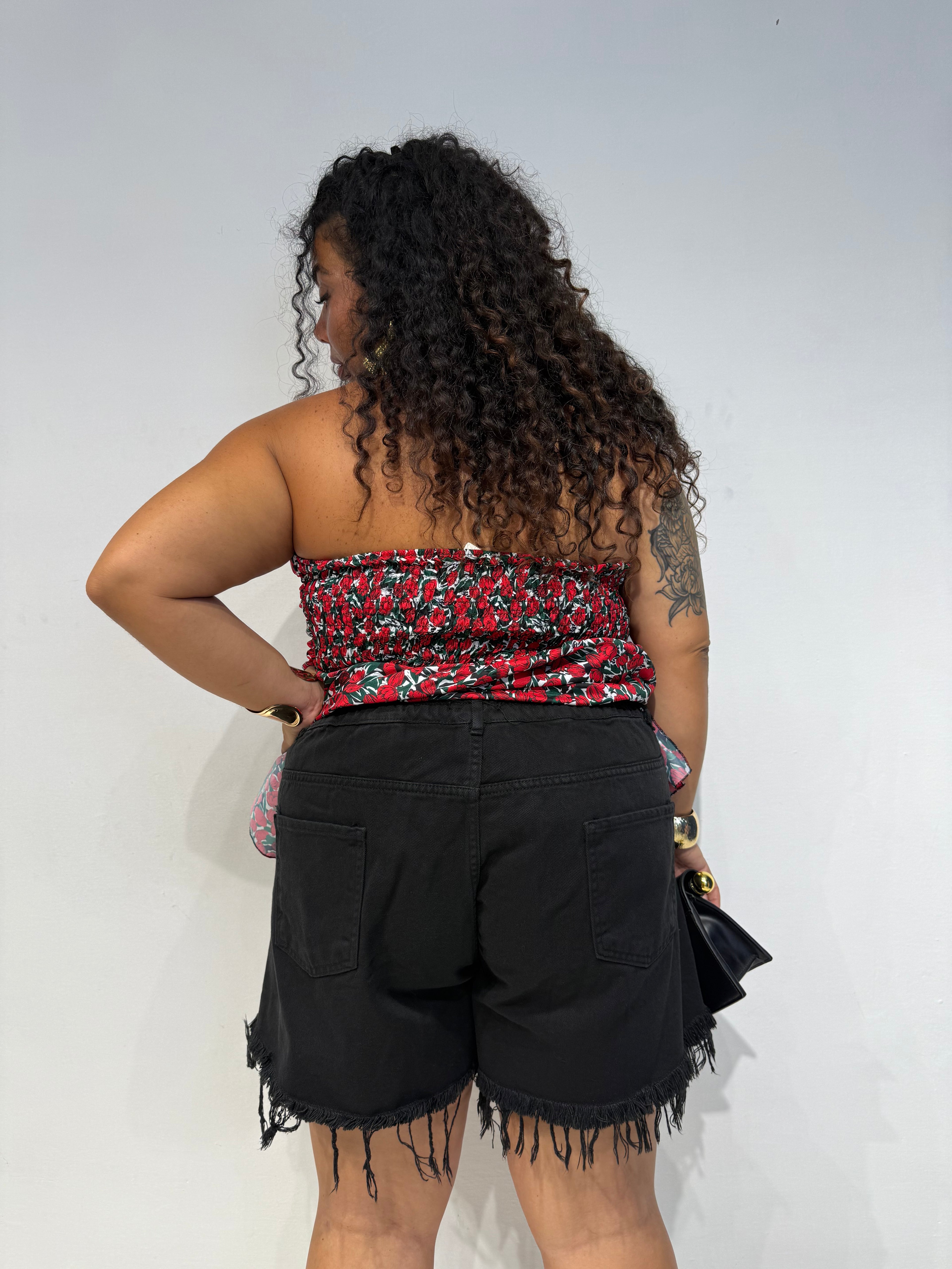 Shorts Sfrangiato Nero