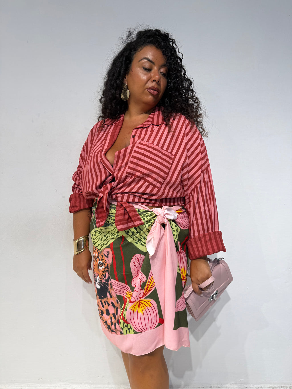 Camicia a righe Rosa