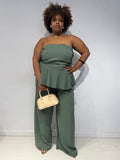 Coordinato Gessato Verde