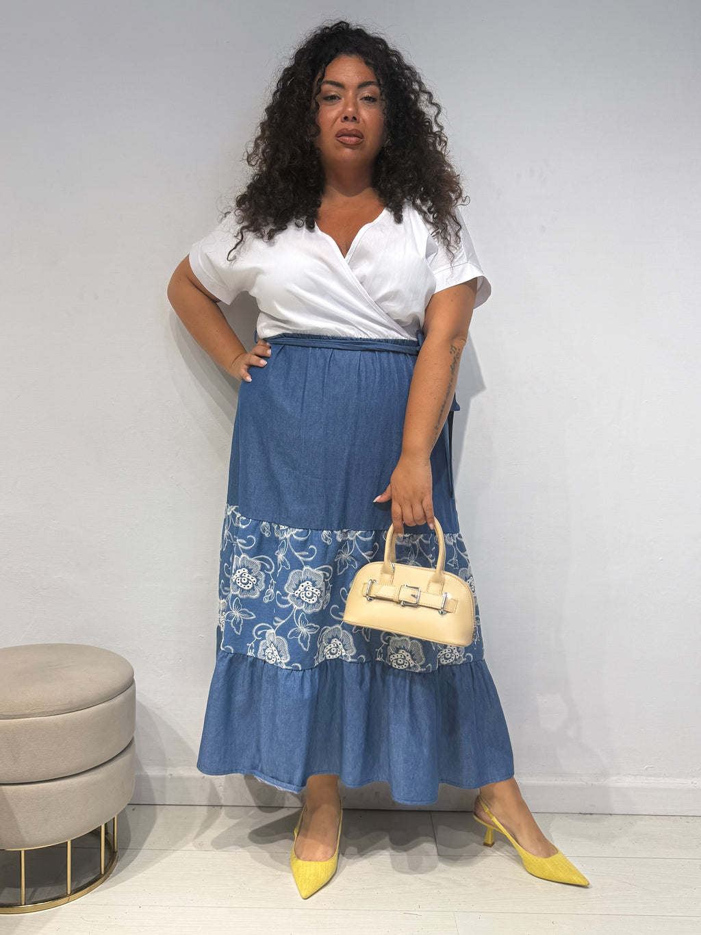 Abito Jeans Bicolor