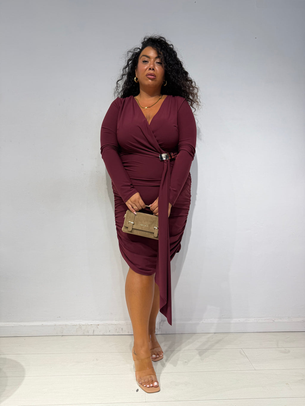 Abito Drapery Bordeaux