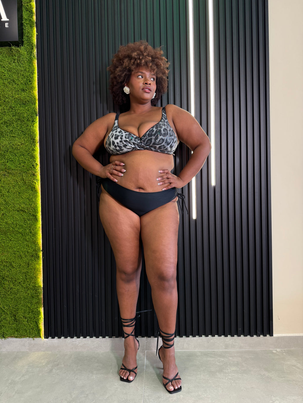 Bikini Pailettes Nero