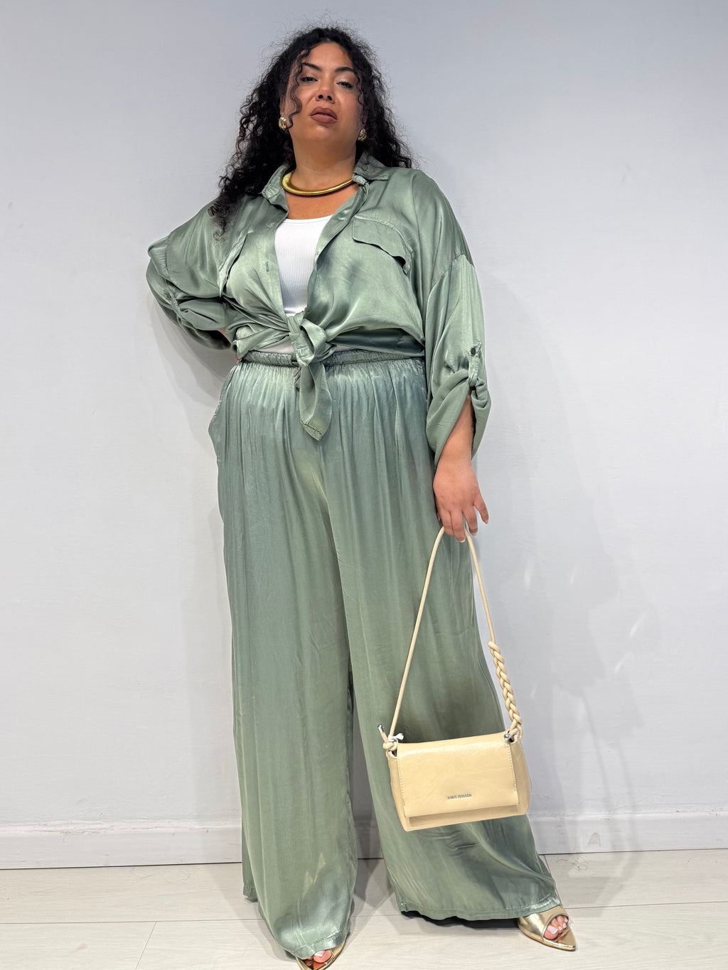 Coordinato Satine Verde Militare