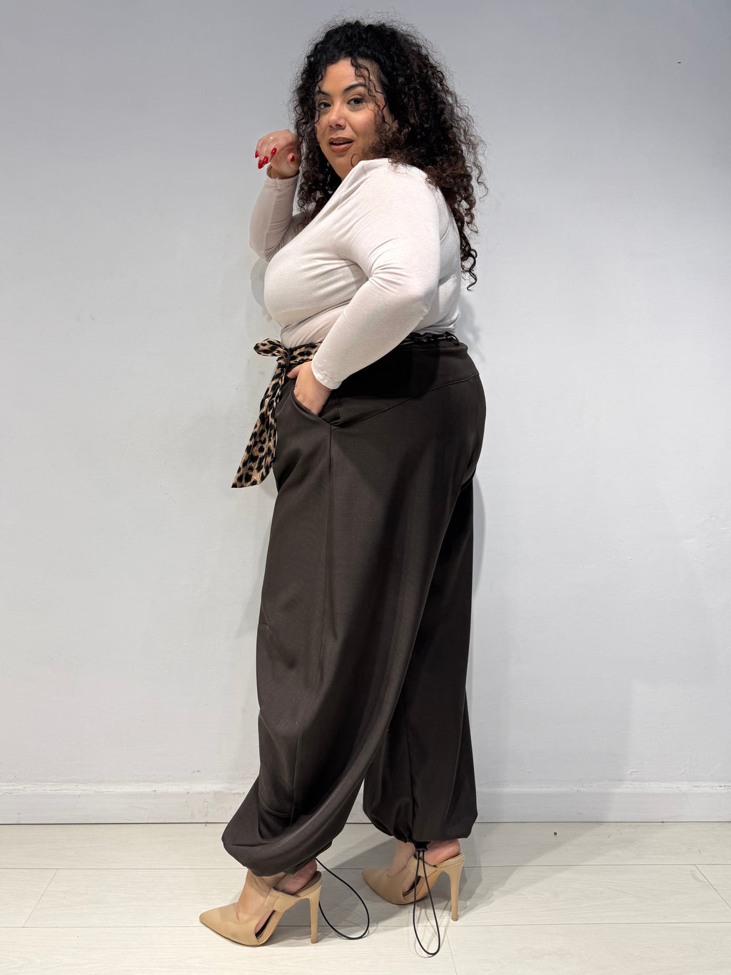 Pantaloni Balloon Animalier Testa Di Moro