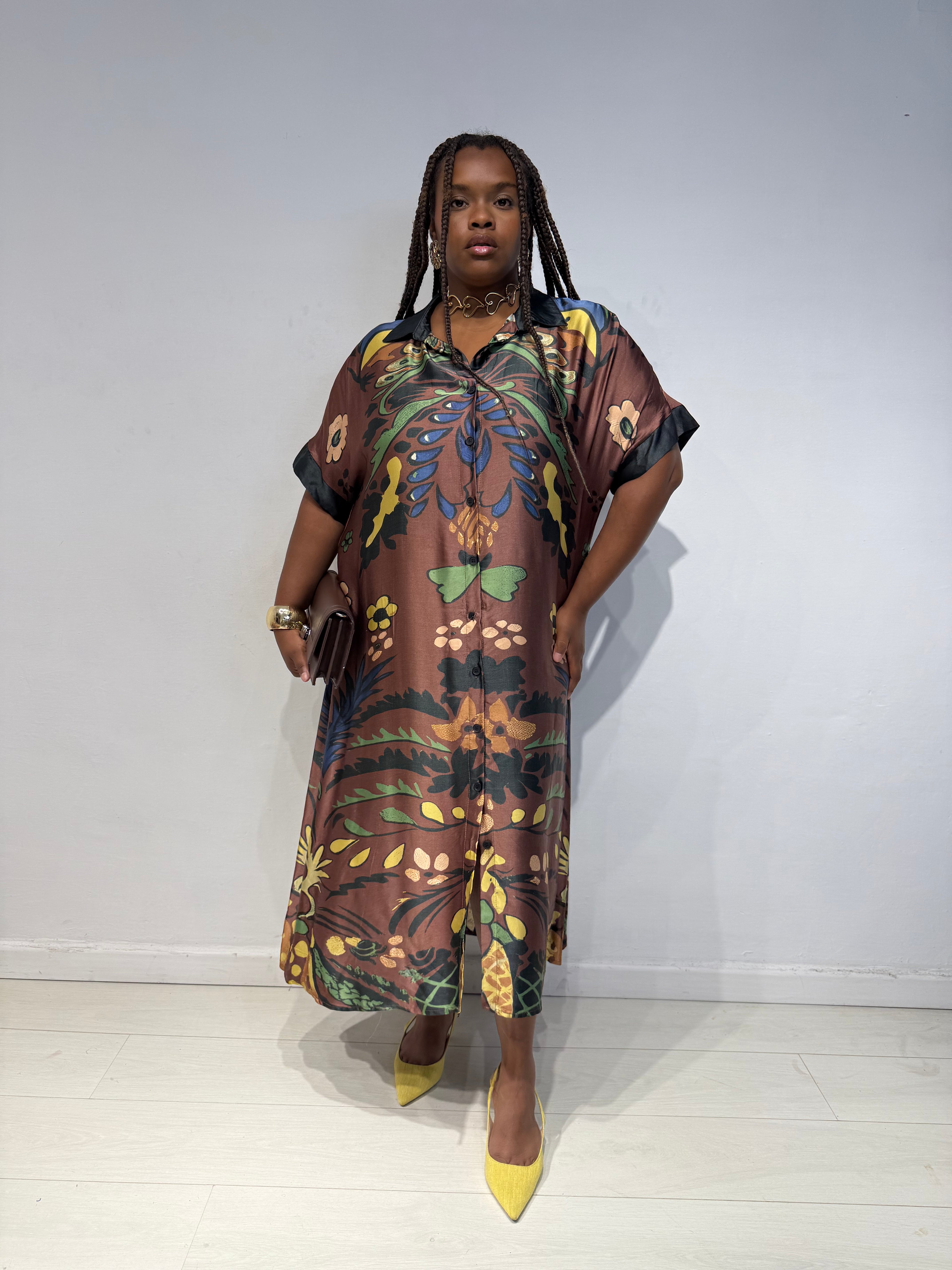 Abito Flower Maxi Testa di Moro