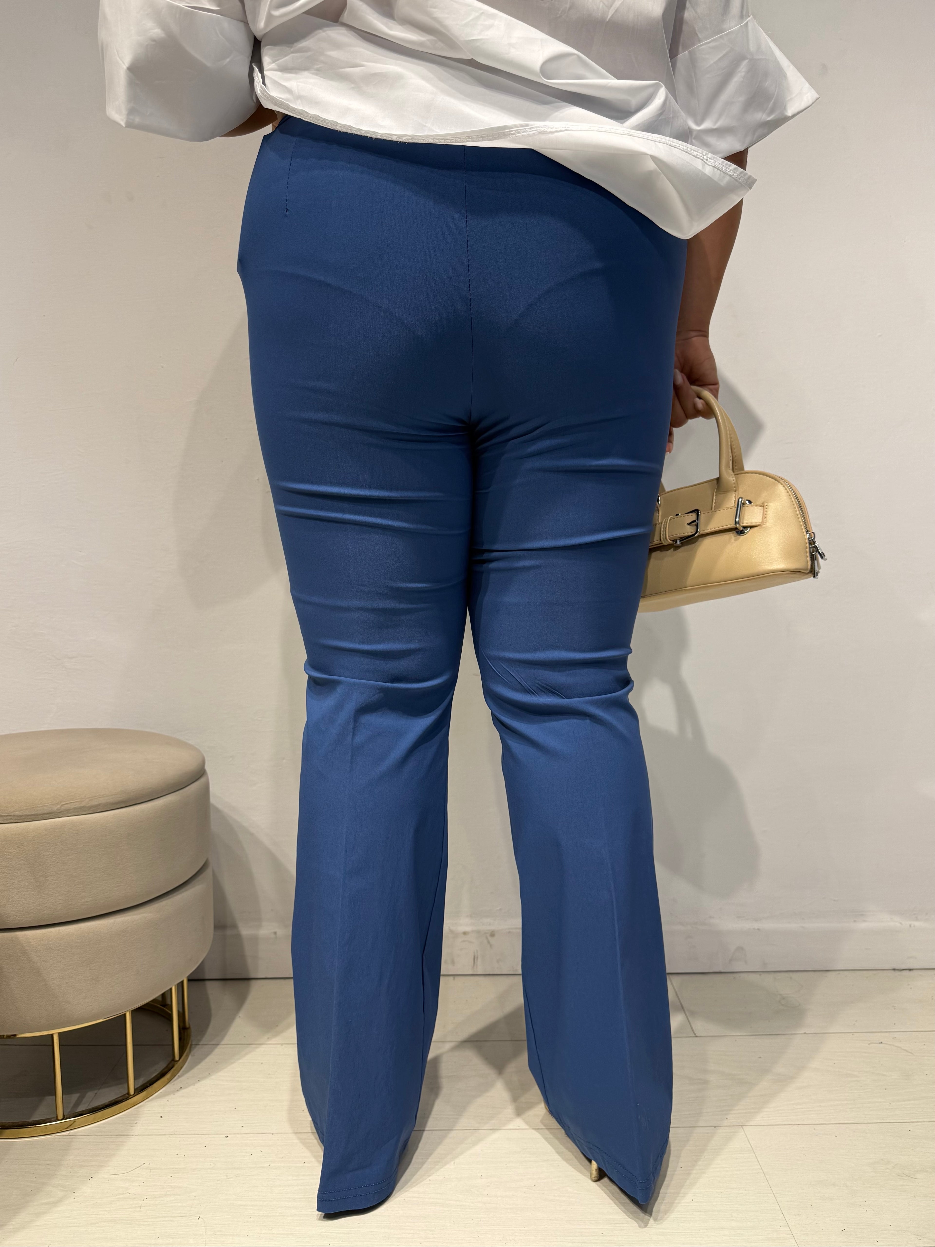 Pantaloni Zampa Cotone Lavagna