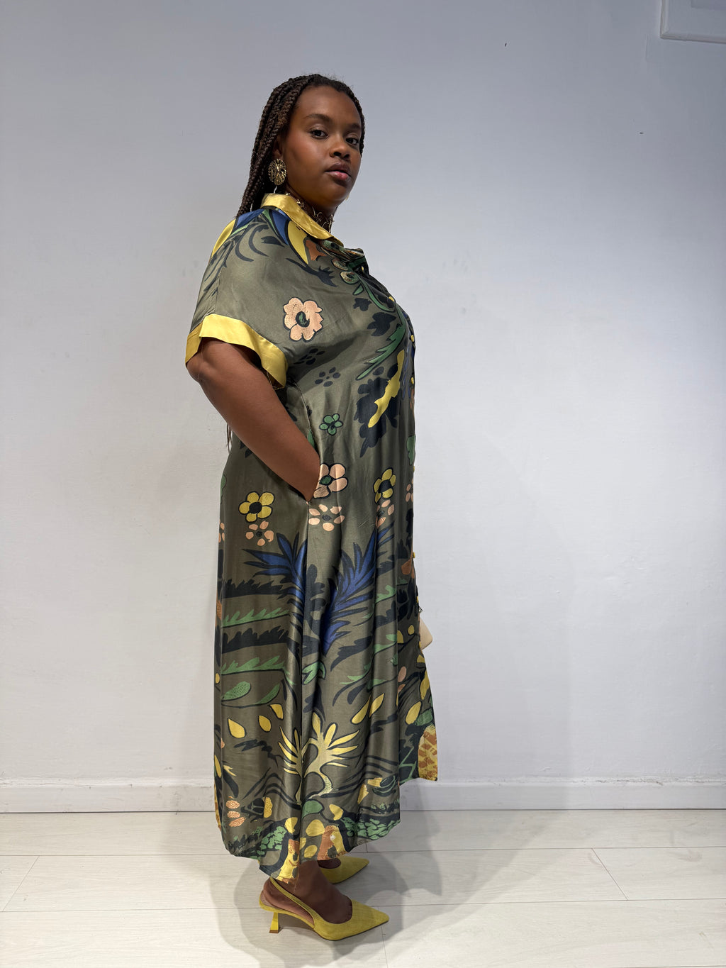 Abito Flower Maxi Verde