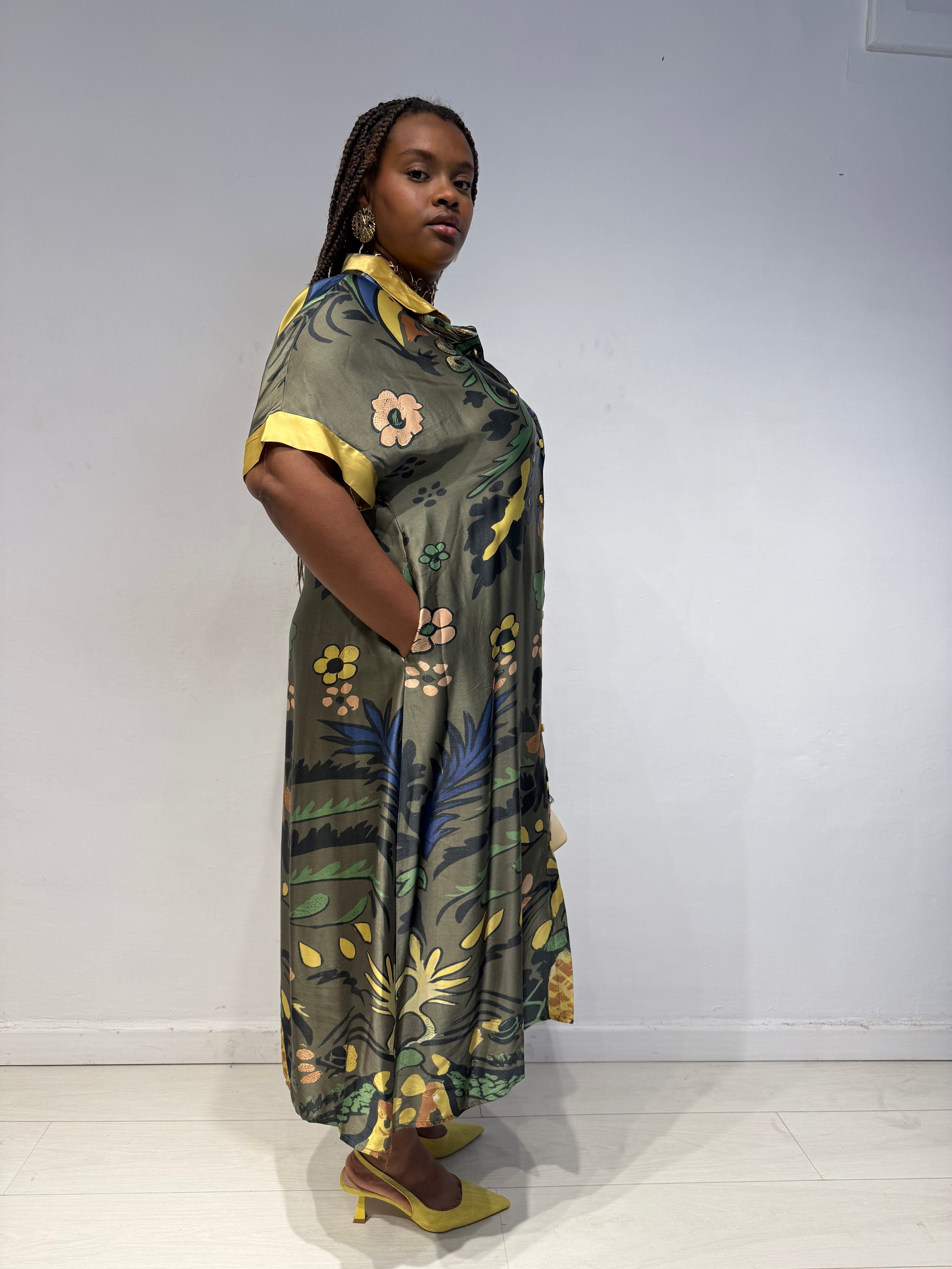 Abito Flower Maxi Verde