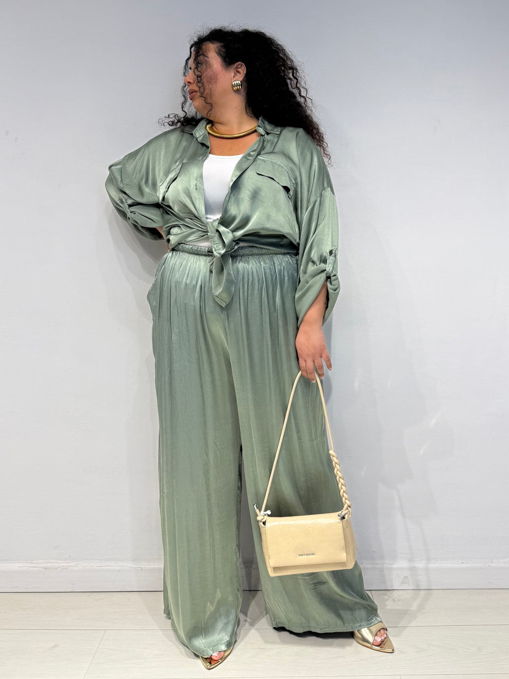 Coordinato Satine Verde Militare