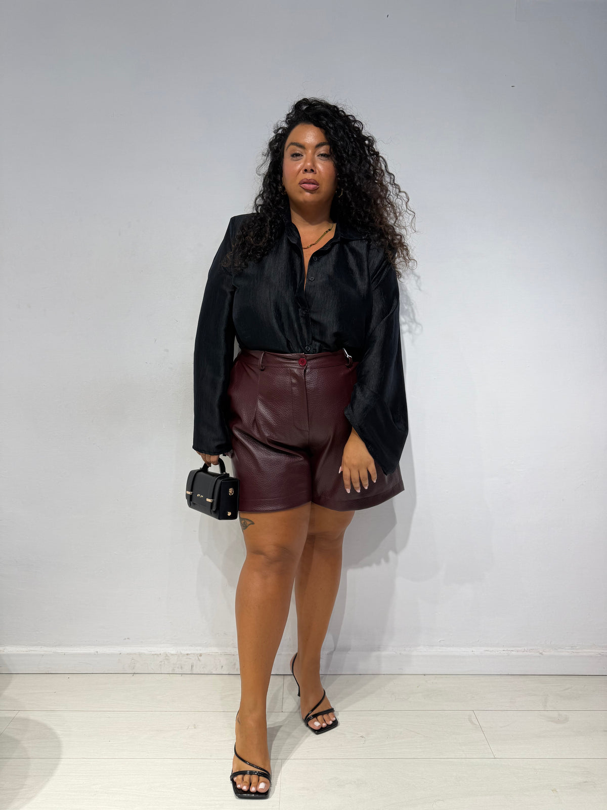 Shorts Ecopelle Martellato Bordeaux