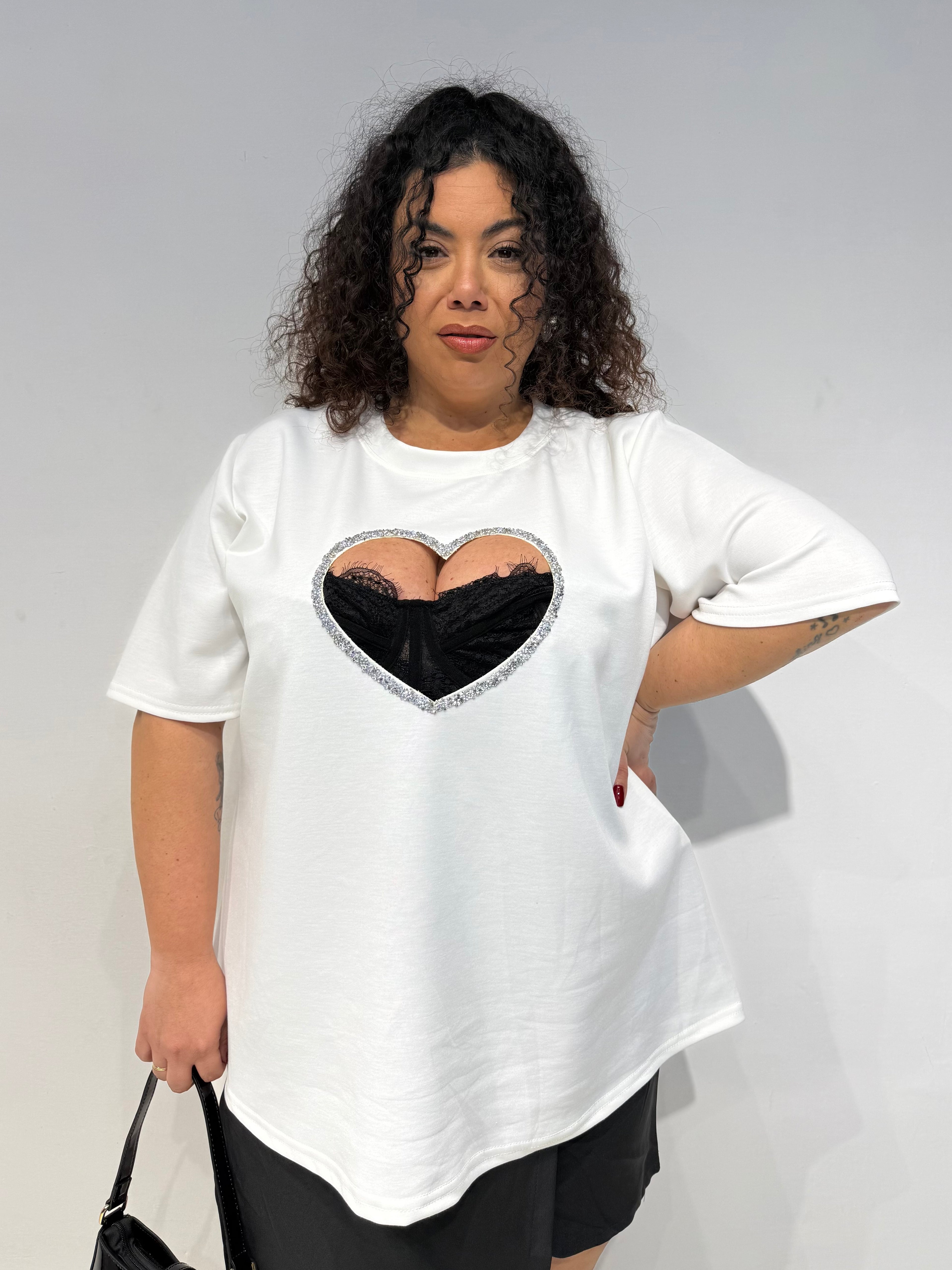 T-Shirt Cuore Bianca