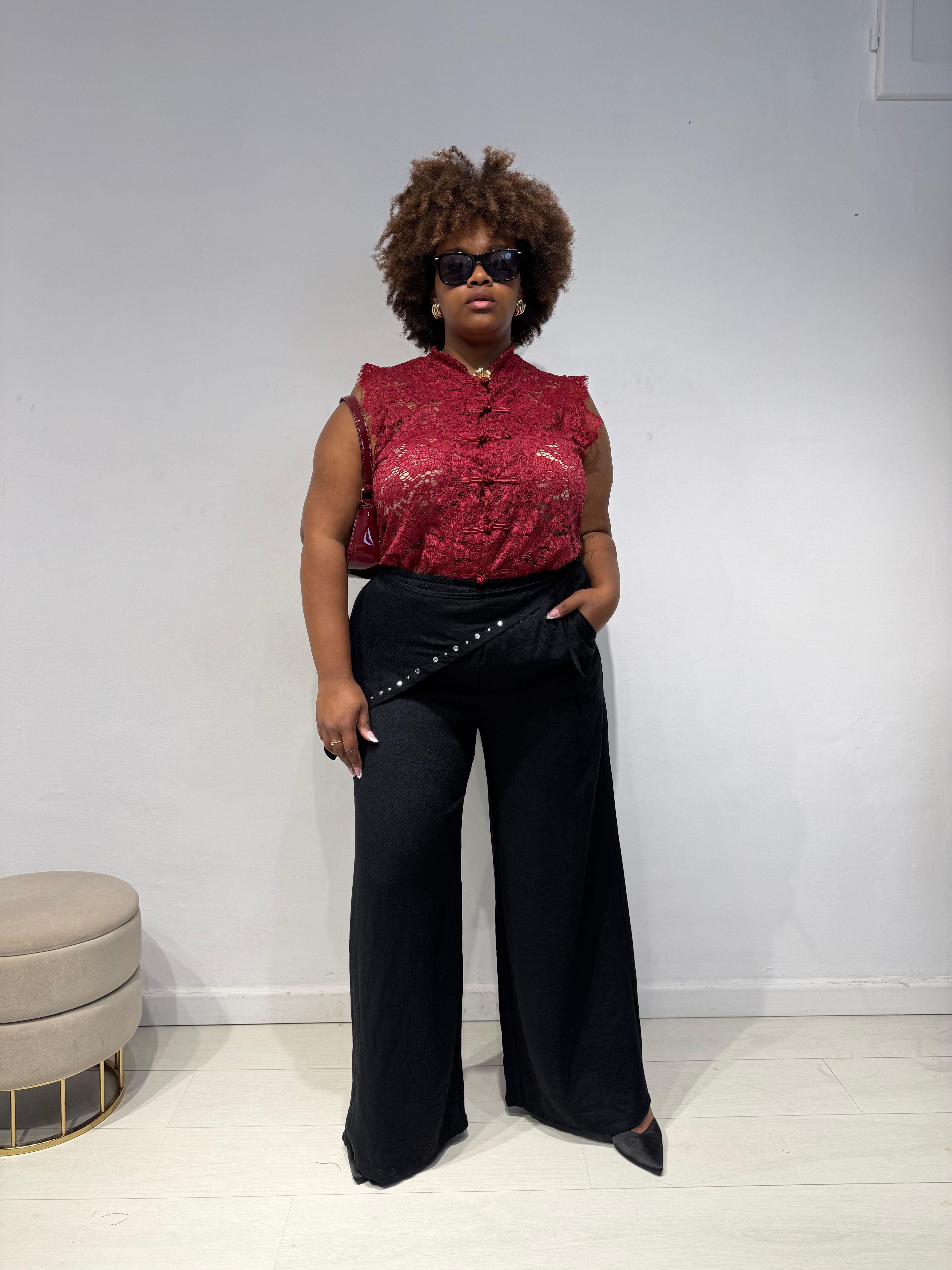 Pantaloni Bandana Nero