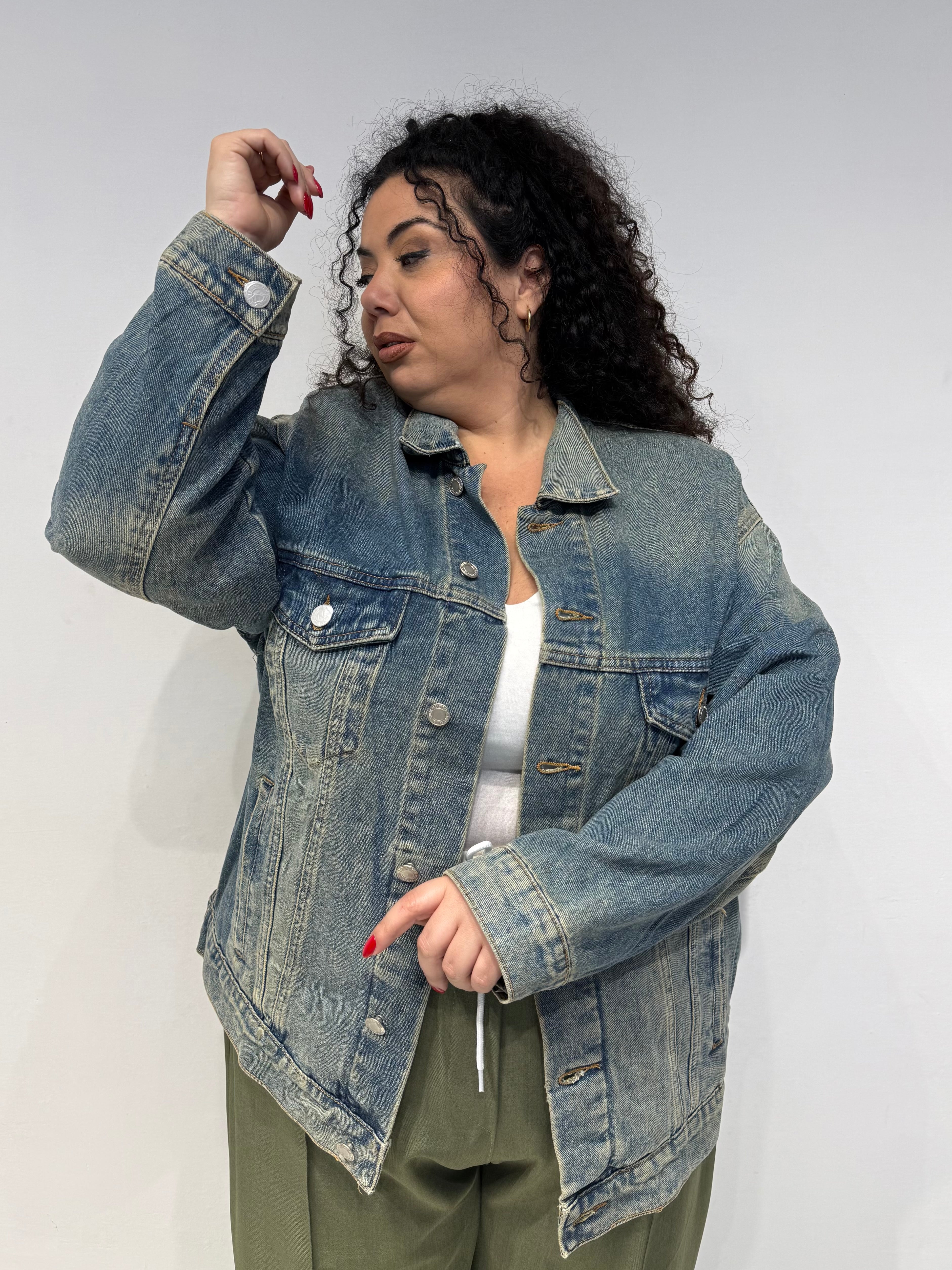 Giubbino Denim Sabbiato